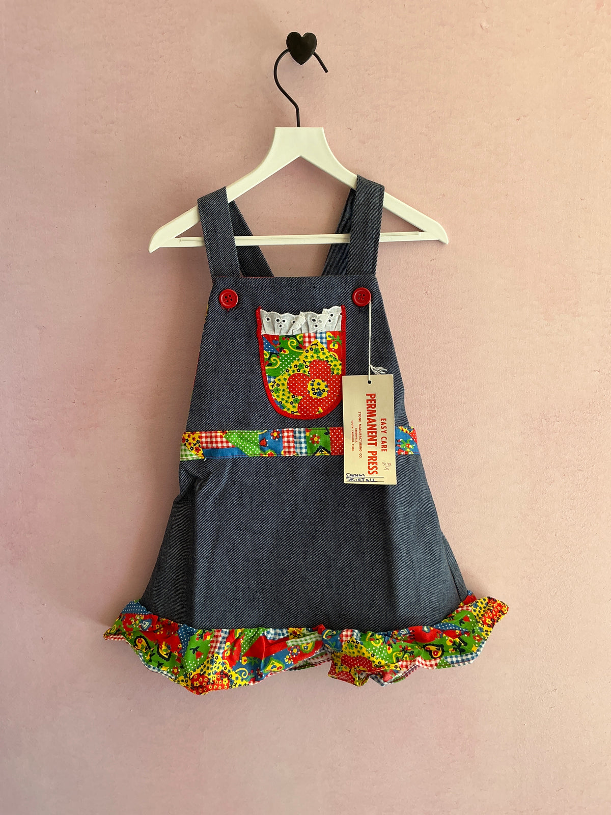 NWTs vintage quilt print skirtall / 5T