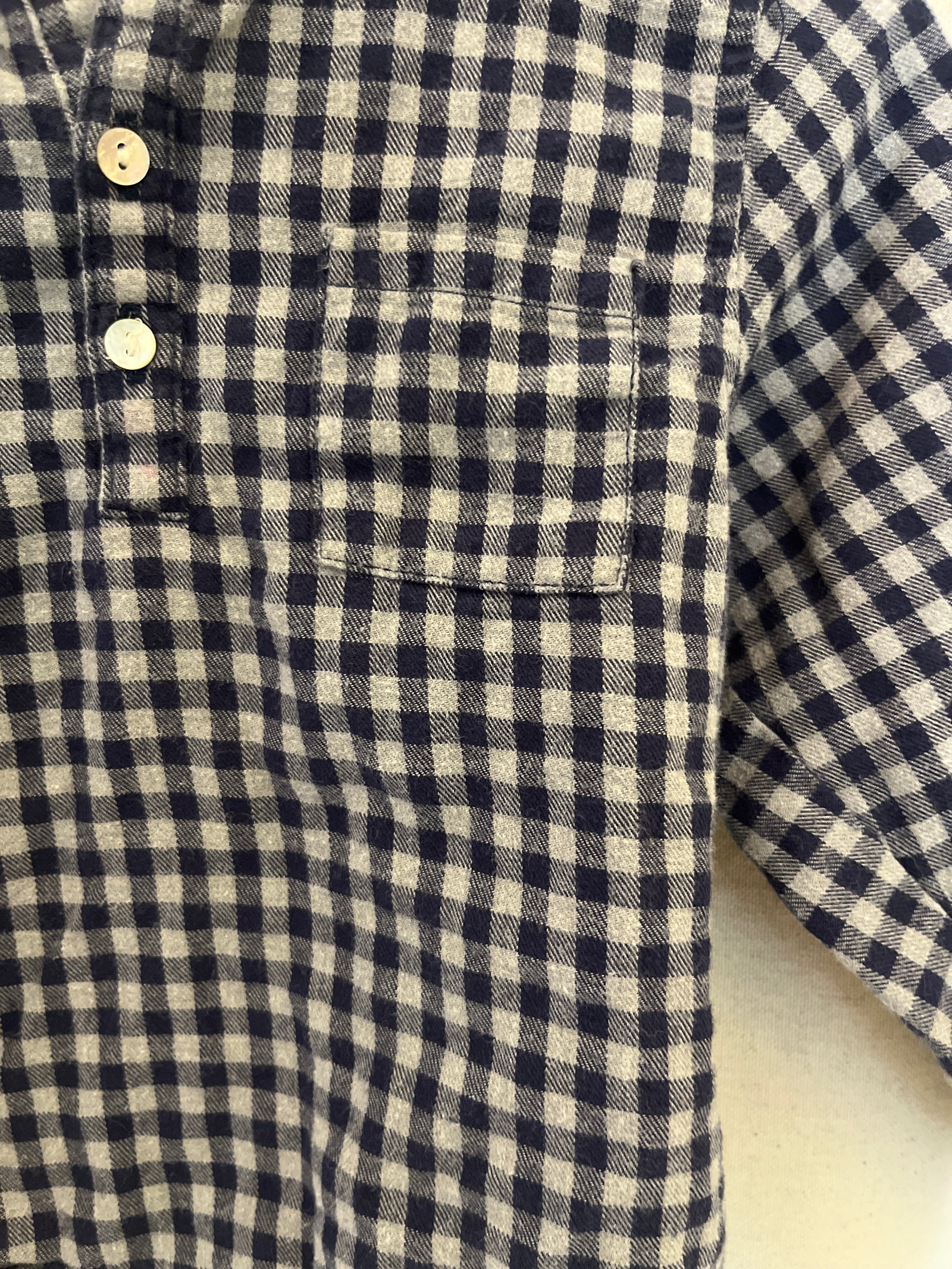 la petite collection Navy Gingham Top / 2