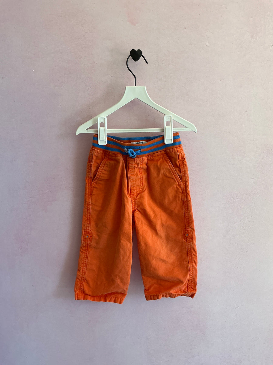 Baby Boden Orange Blue Pants / 18-24 months