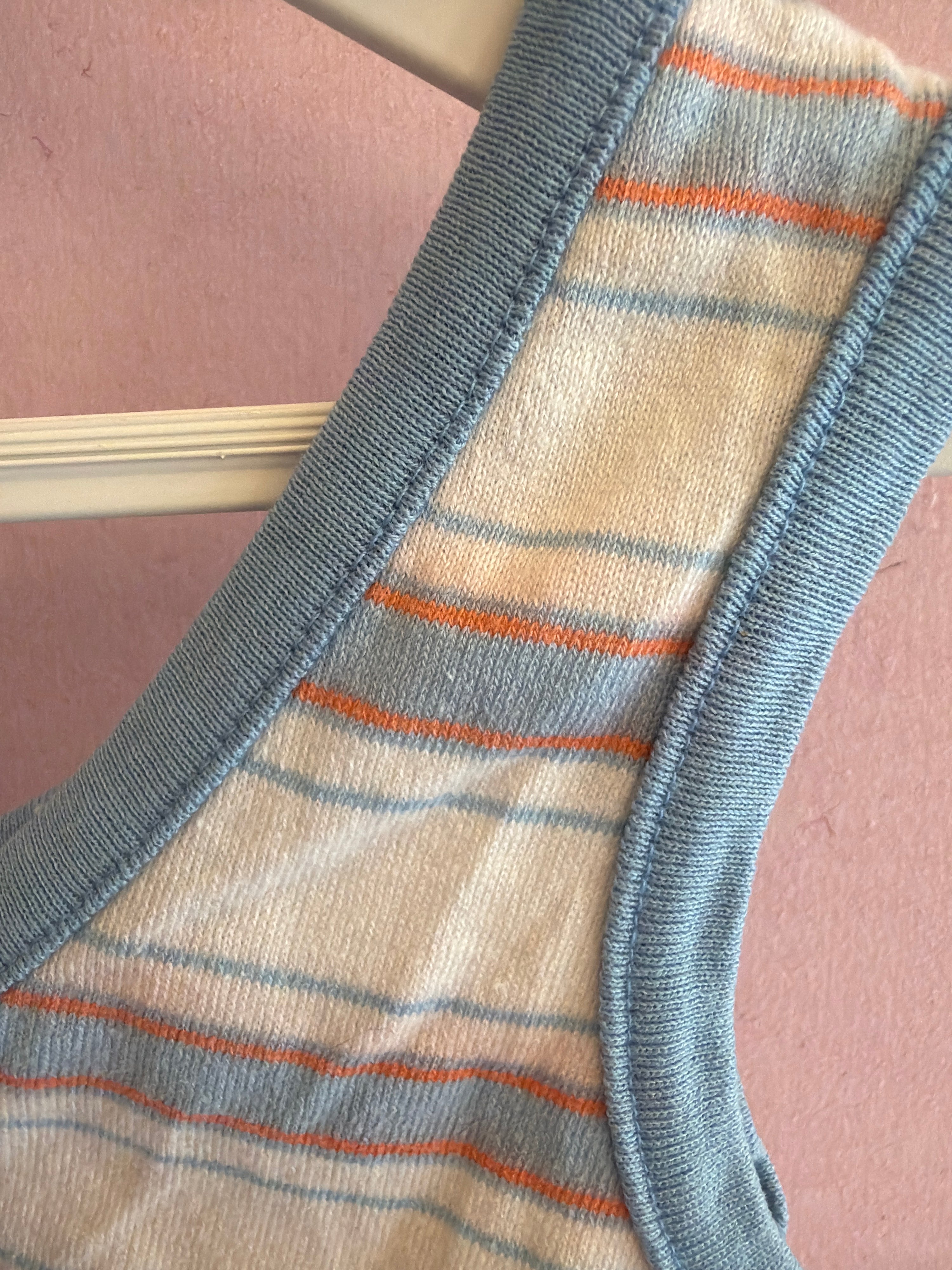 Vintage 70s Stripe S.S Kresge Company Durene Cotton Tank Top / 2T