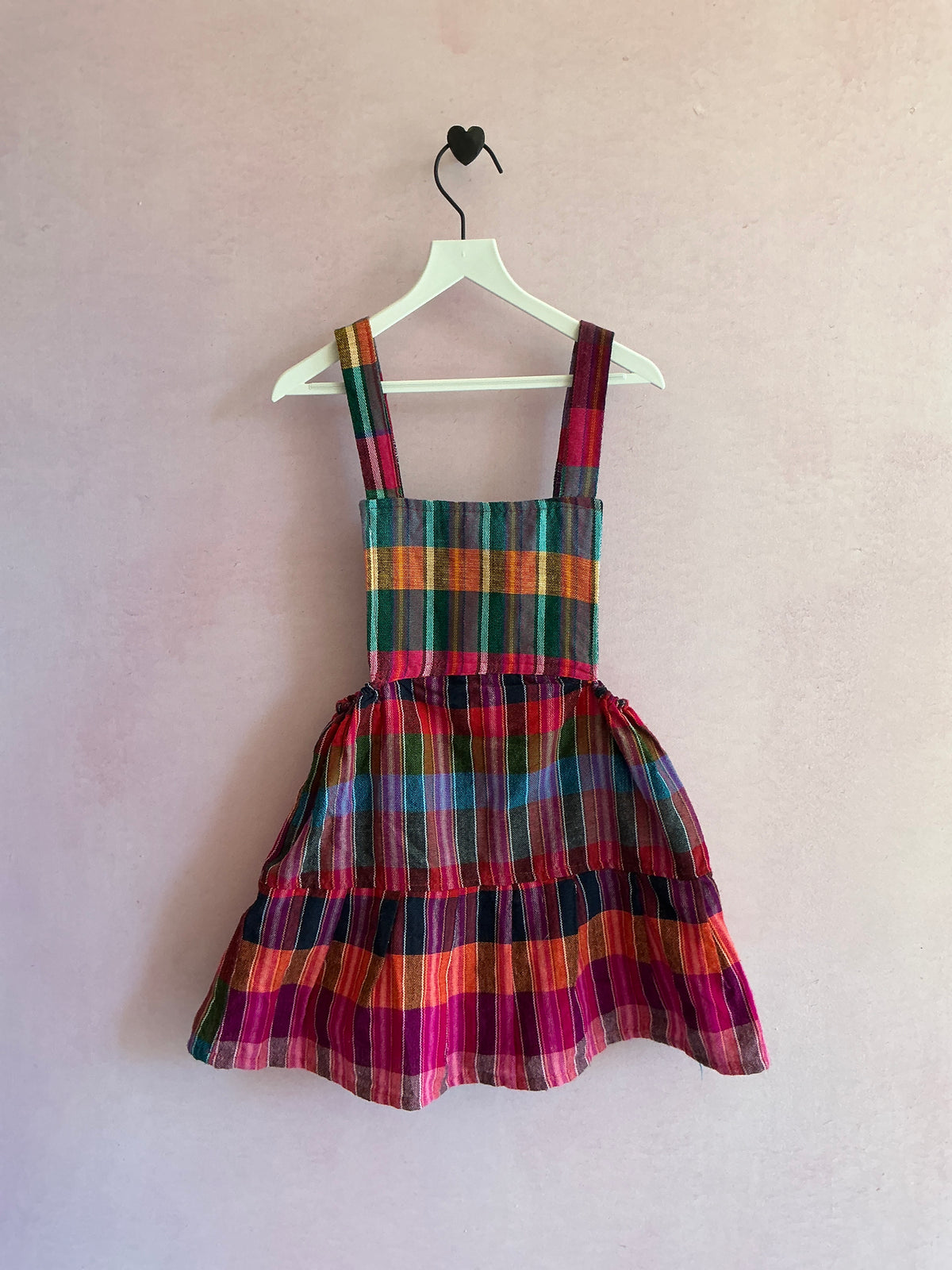 Jewel Tone Woven Blanket Pinafore Overalls / 8