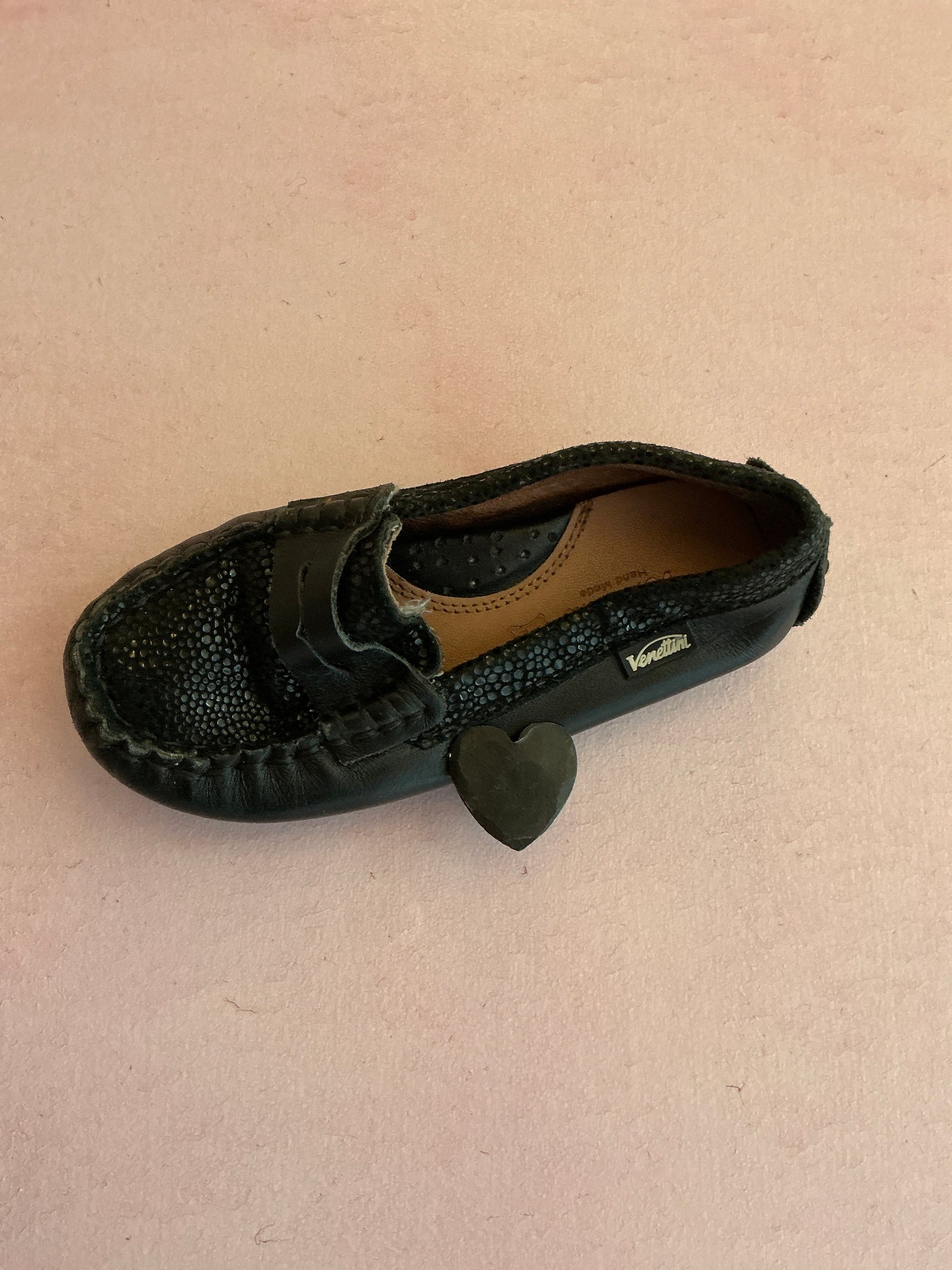 venettini Black Sparkle loafers / 8
