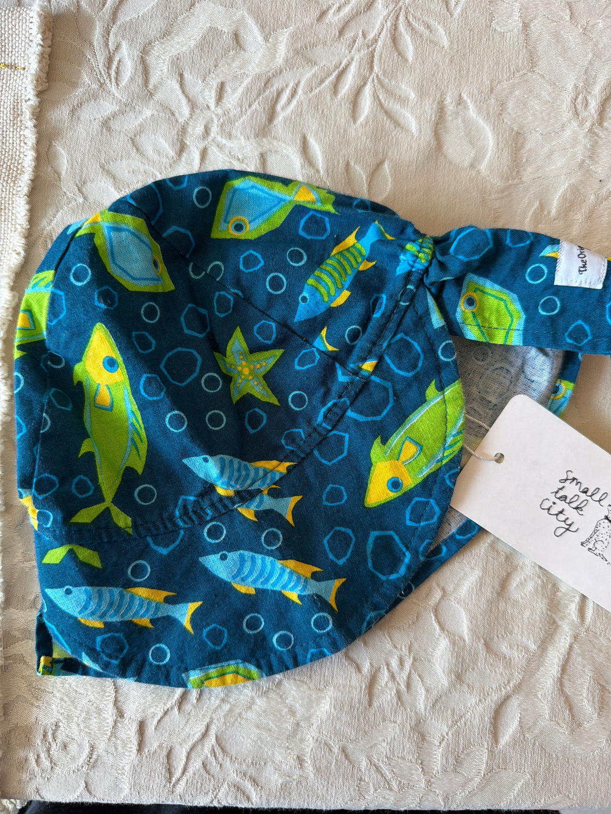 Flap Happy Original Multicolor Fish Sun Hat / 0-12 months