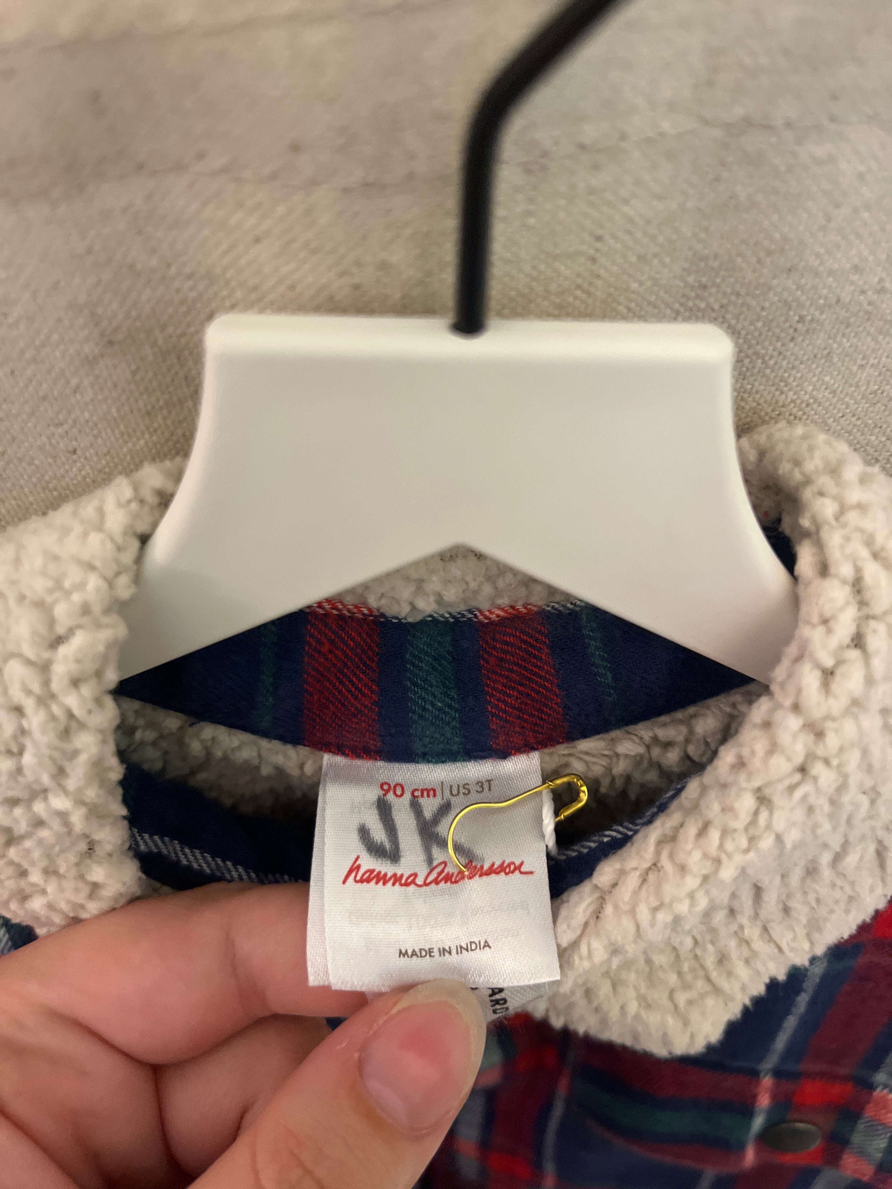 Hanna Andersson Red Navy Plaid Sherpa Jacket / 3