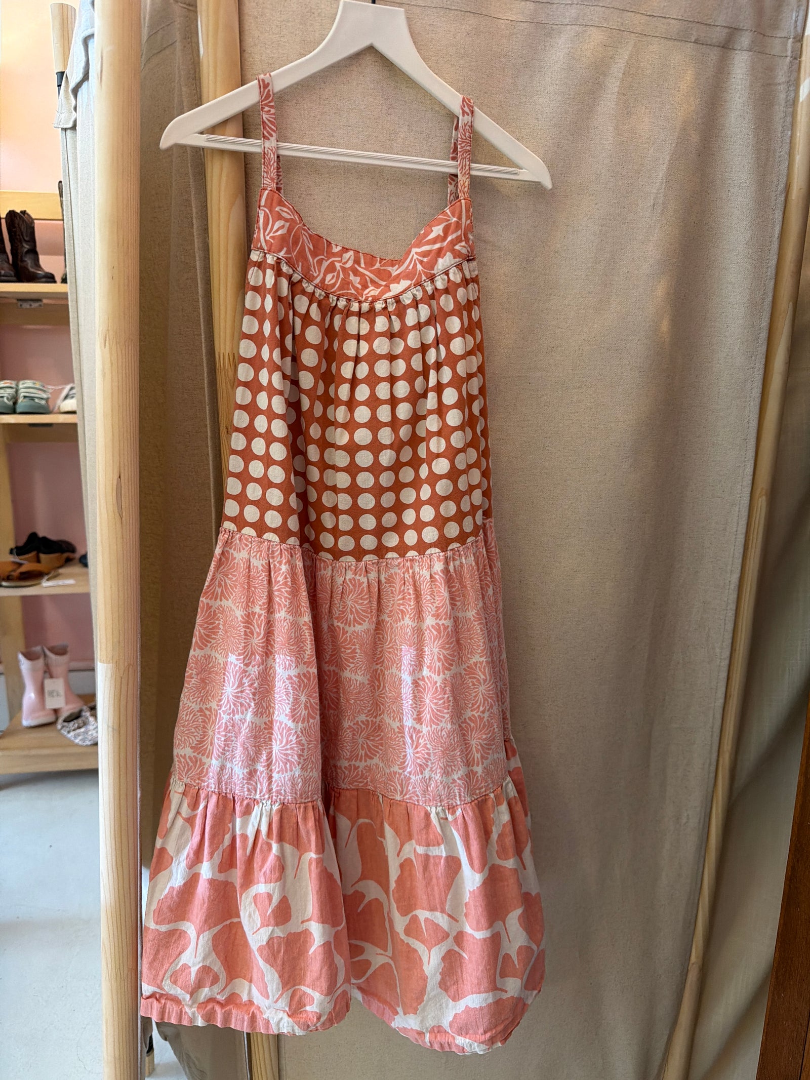 zen zen Bali Handmade Peach Dress / 10-12