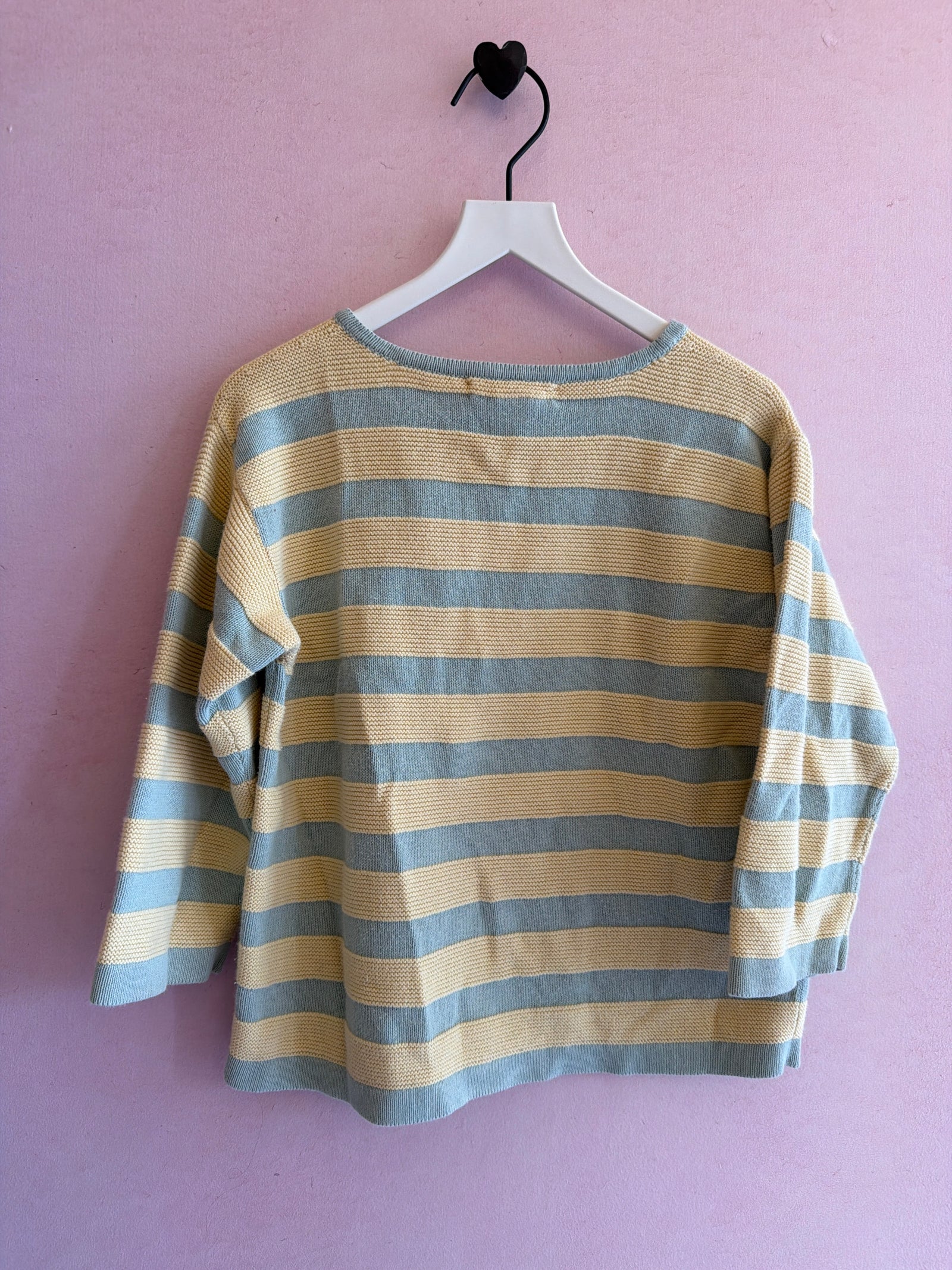 Misha & Puff Blue and Yellow Stripe Knit Top / 3-4 (as is)