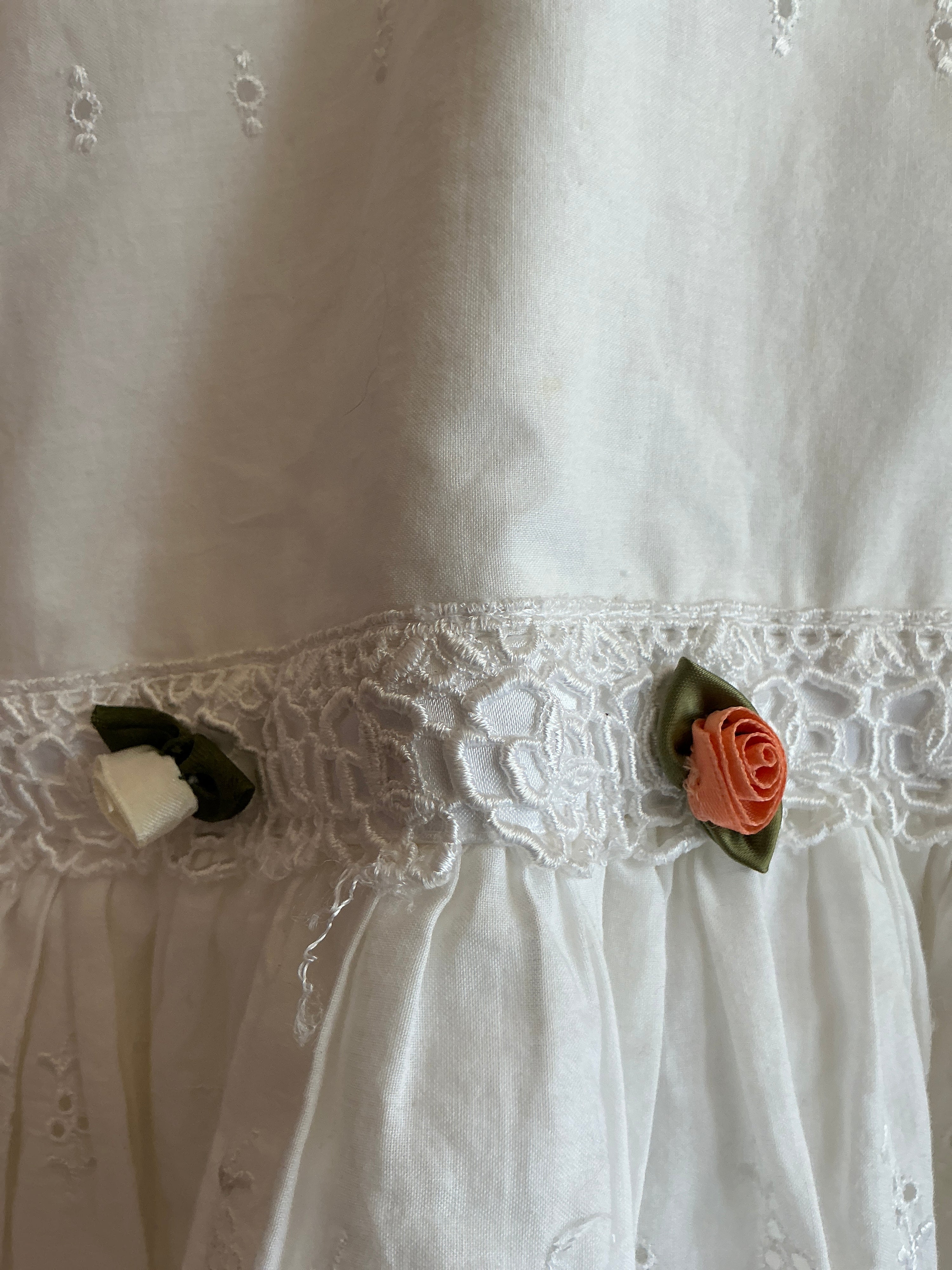 vintage Chain Stitch Rosette Dress / 8