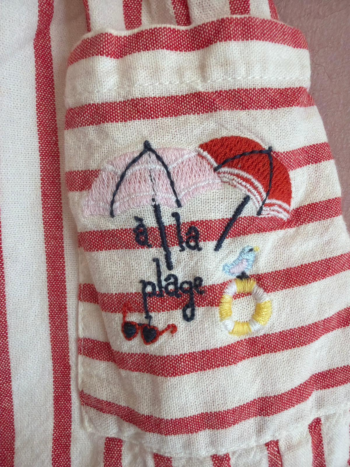 Sergent Major Red and White 'a la plage' Skirt / 3