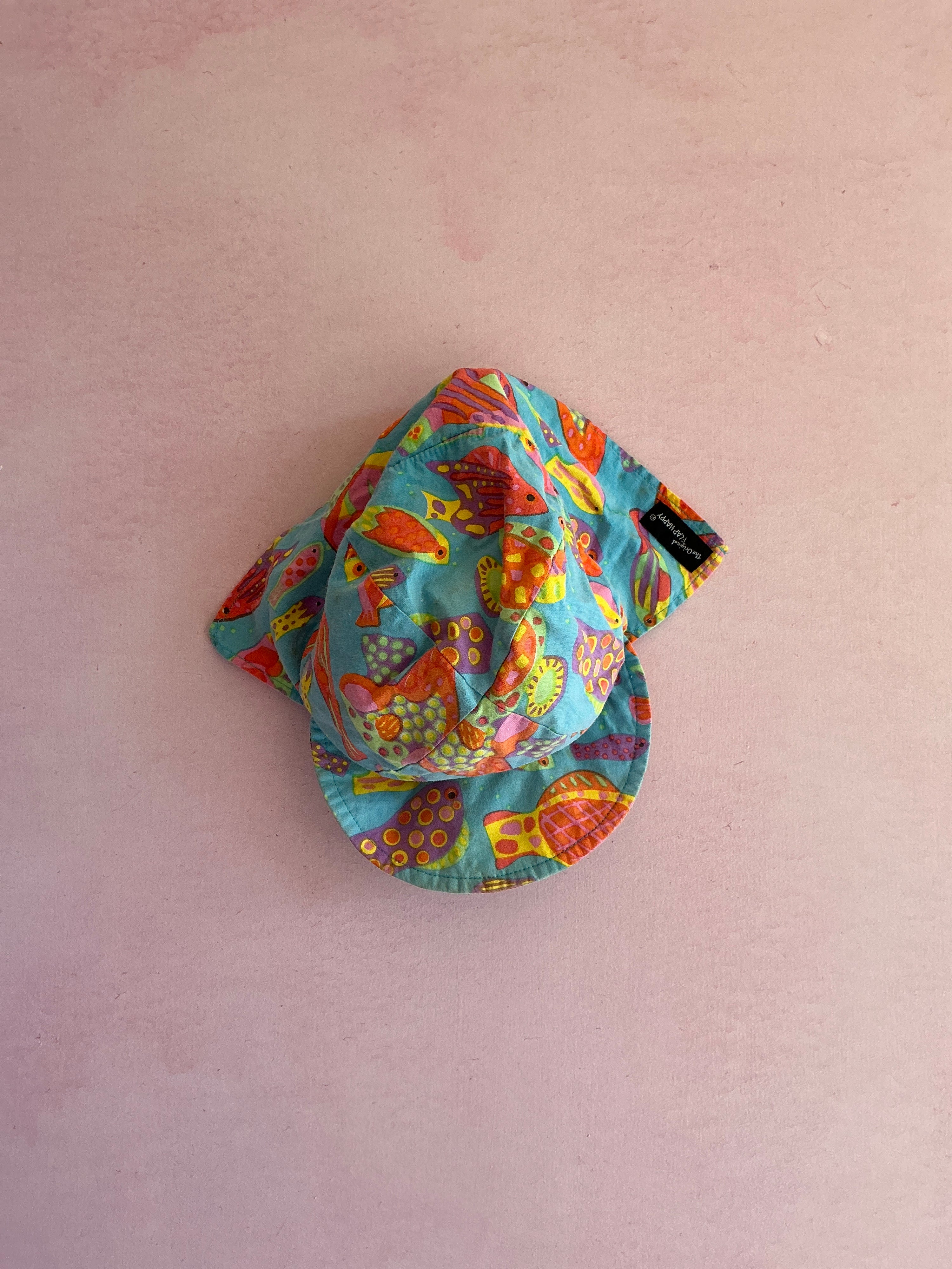 vintage 1987 flap happy Fish hat / 12 months