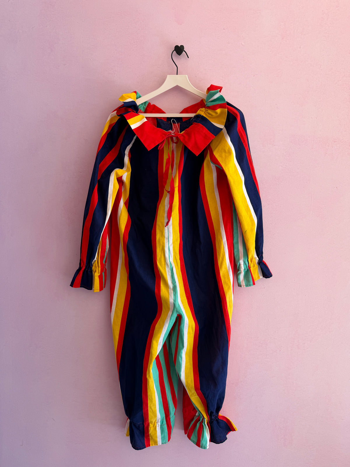 Kids Handmade Vintage Clown Costume / M