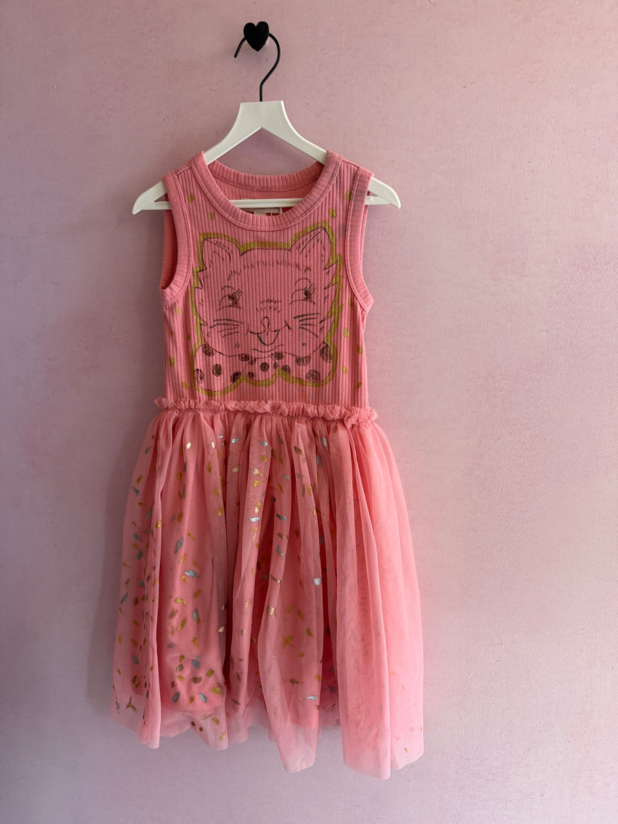 Tucker + Tate Hand-Painted Cat OFAK Pink Dress / 6