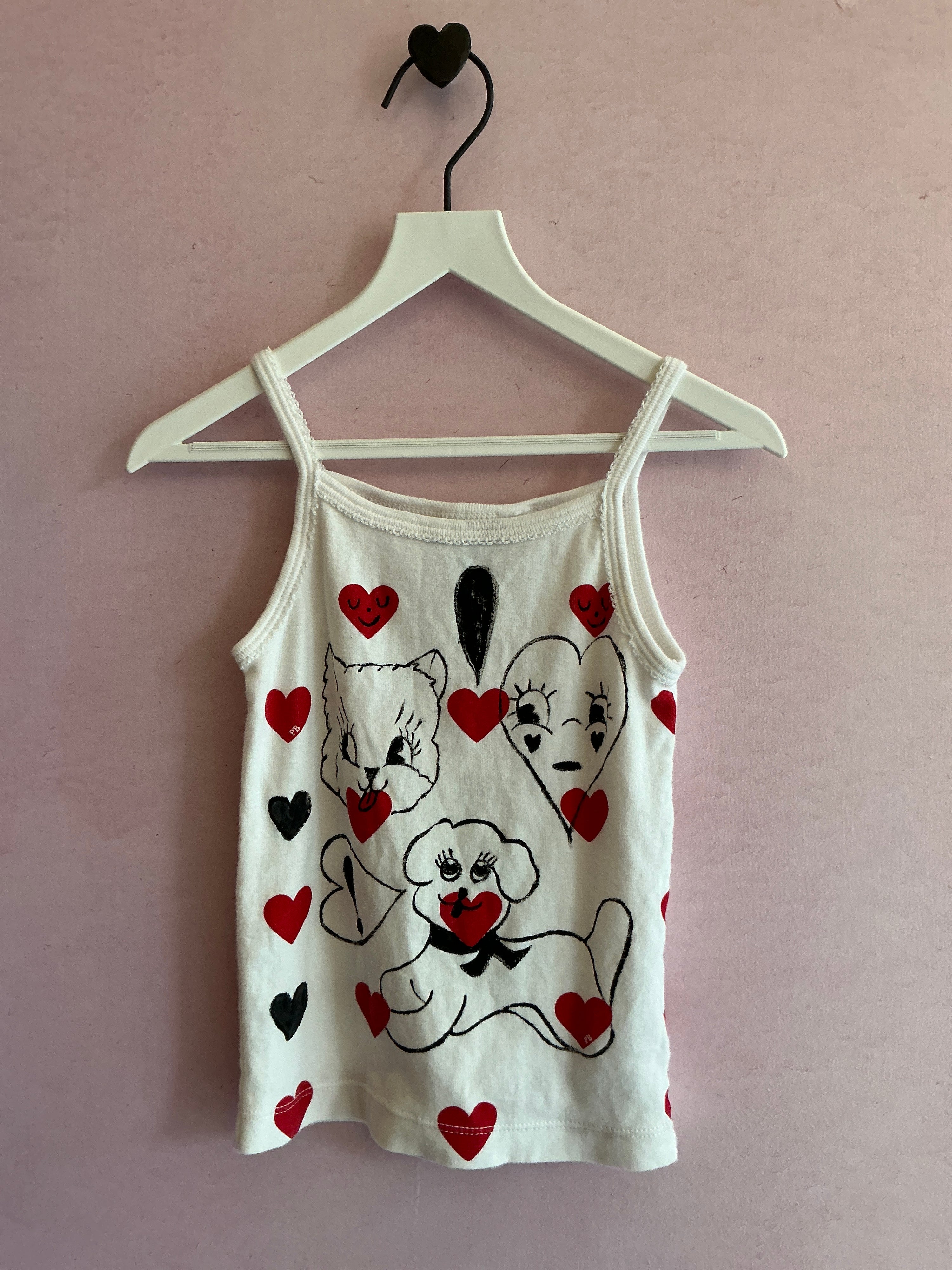 falsetto vintage x Petit Bateau Hi There Lashes Top / 3-4 Years