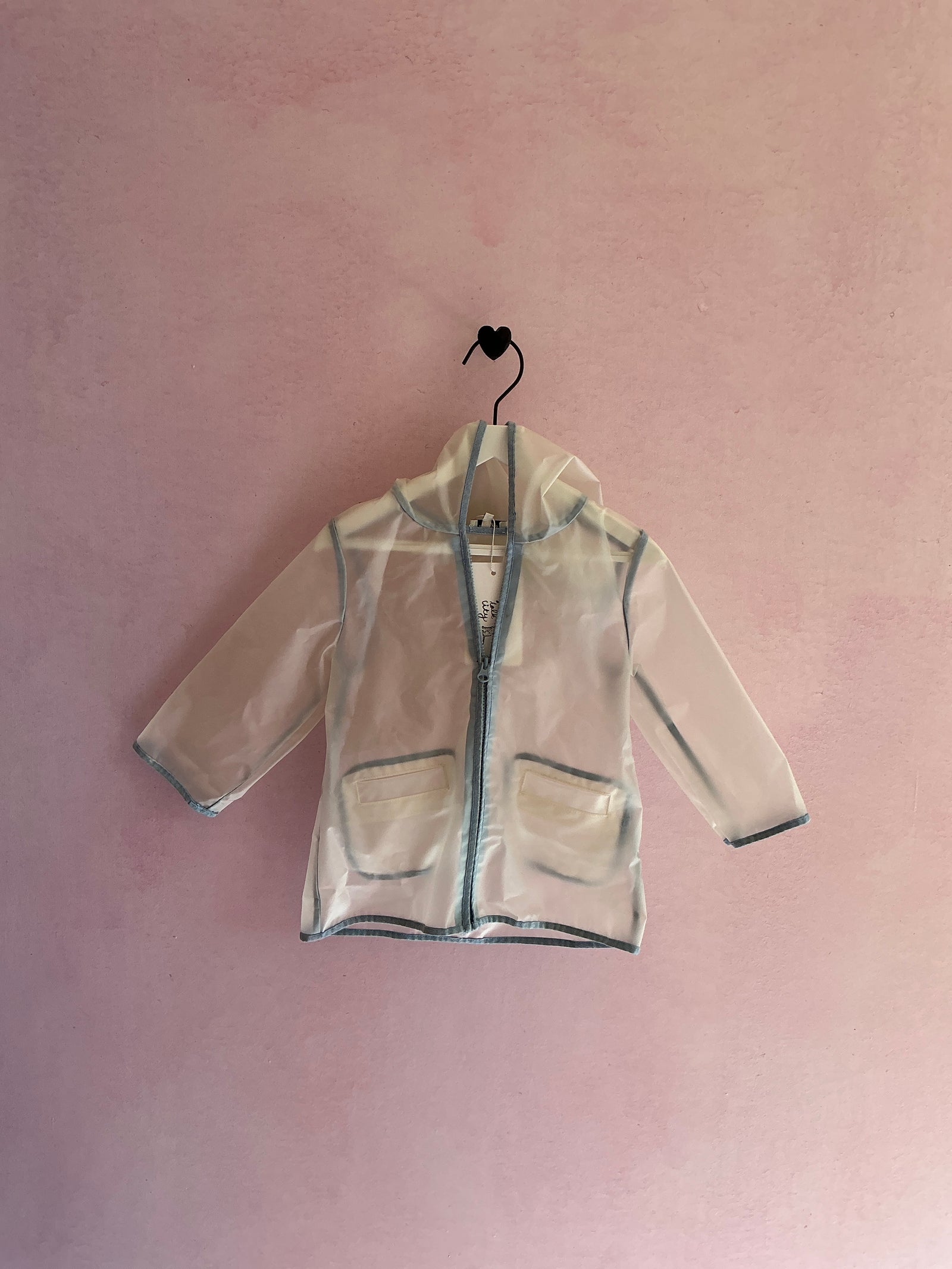 NATALYS Translucent Light Blue rain coat / 12 months