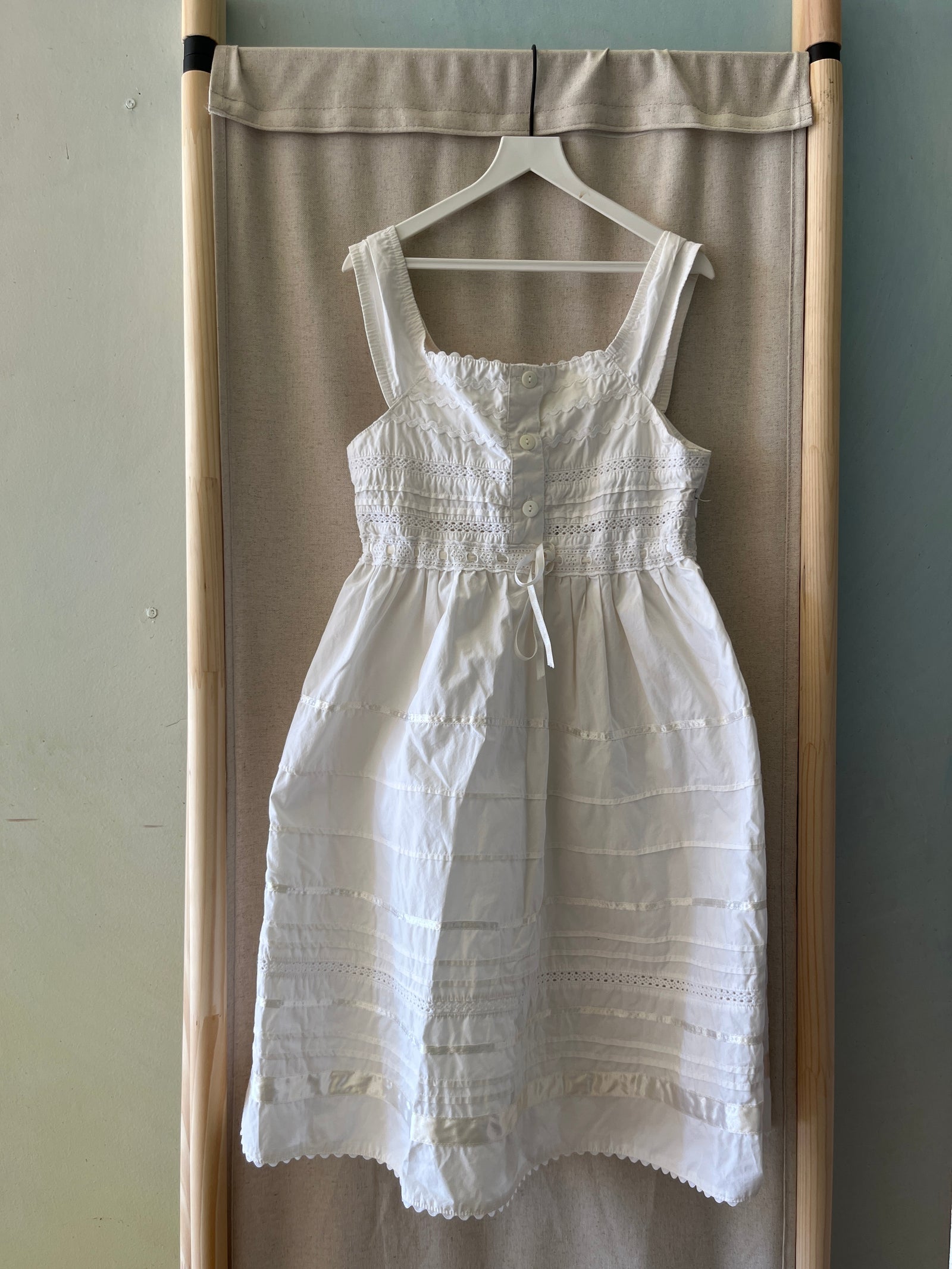 vintage Japanese Cotton Eyelet Dress / 9