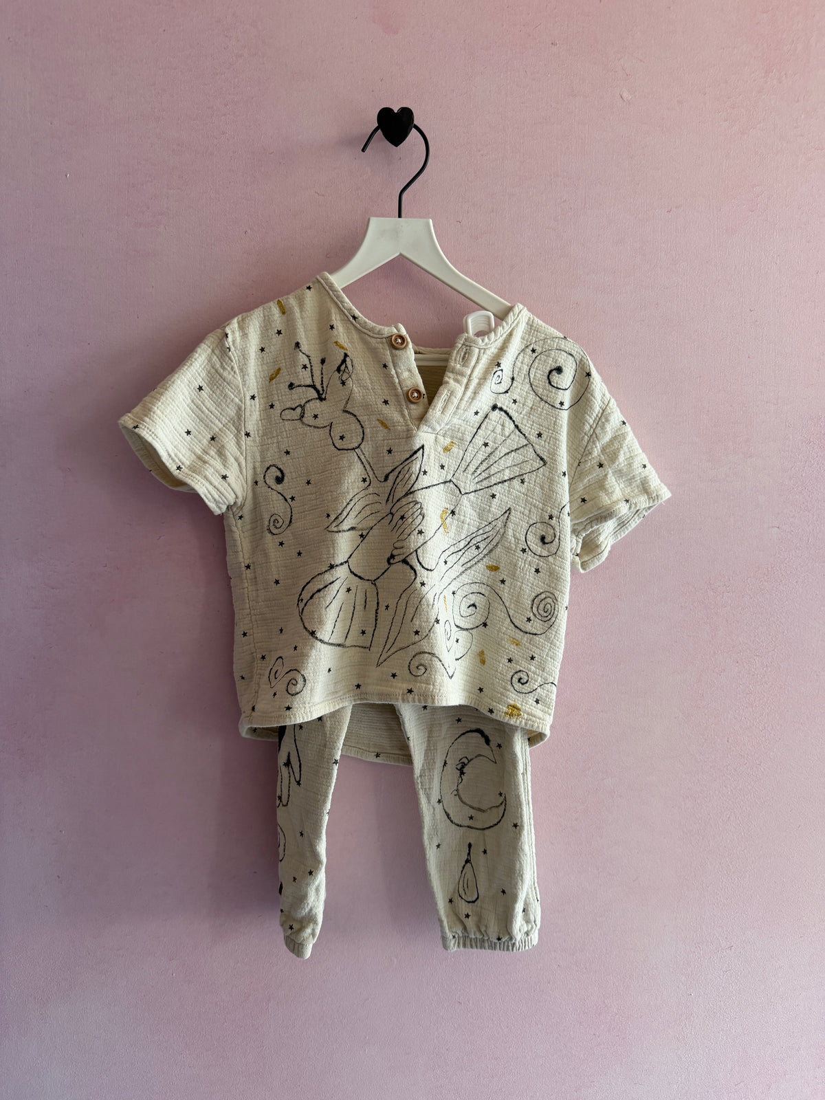 Quincy Mae Muslin Stars 2 Piece Set / 2-3