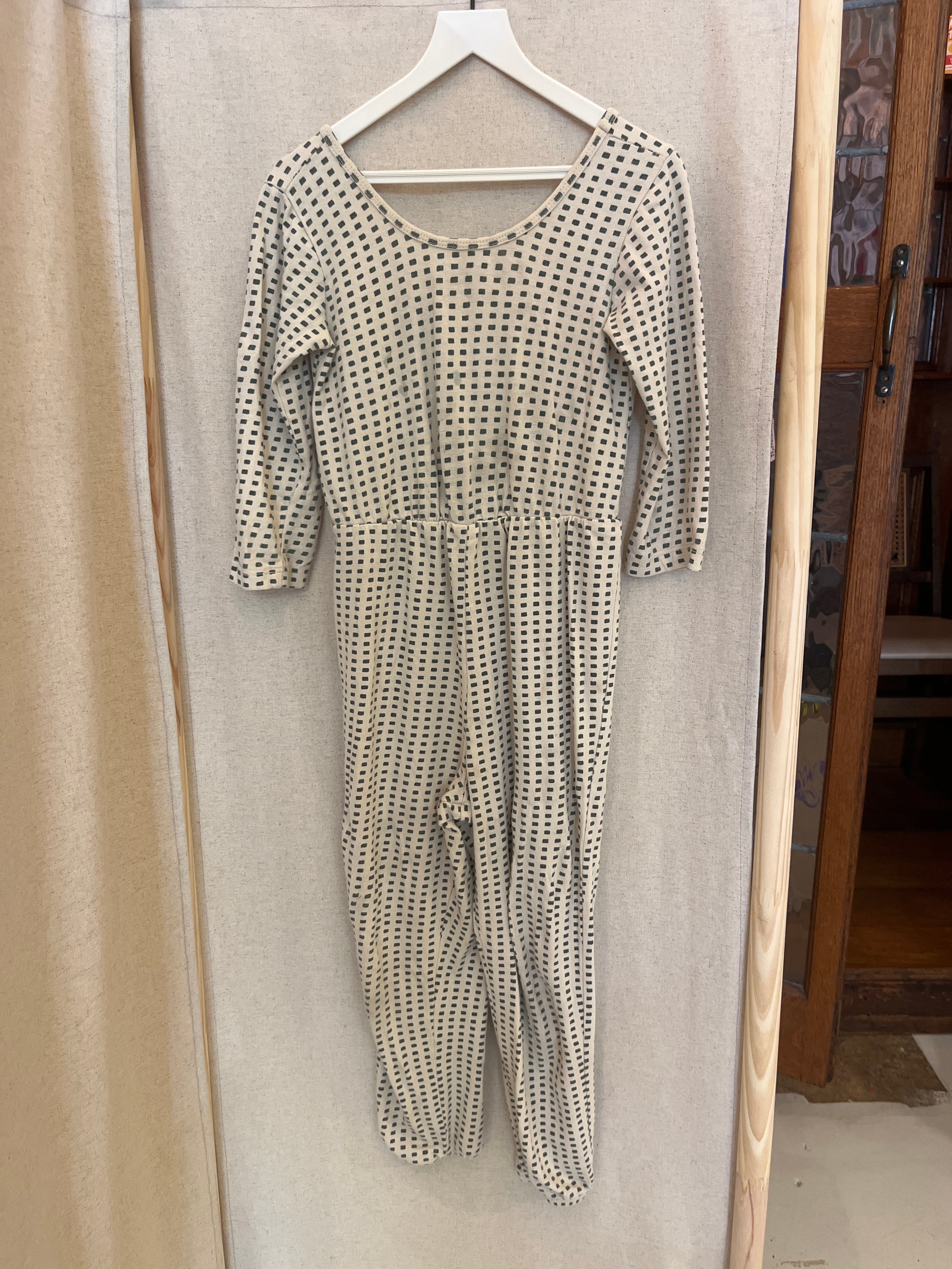 Alice + Ames White and Green Pattern Jumpsuit / 6