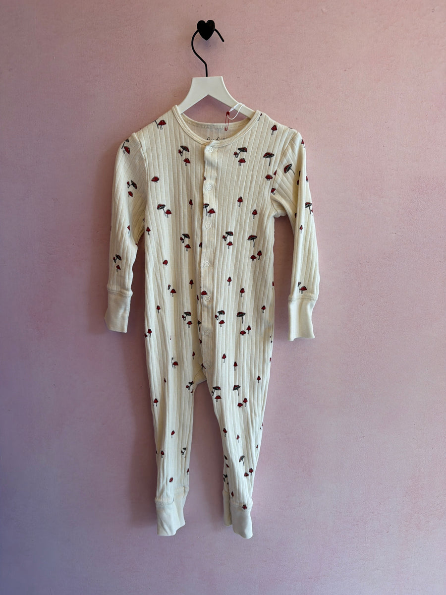 Fin + Vince Mushroom Romper / 4-5 (play condition)