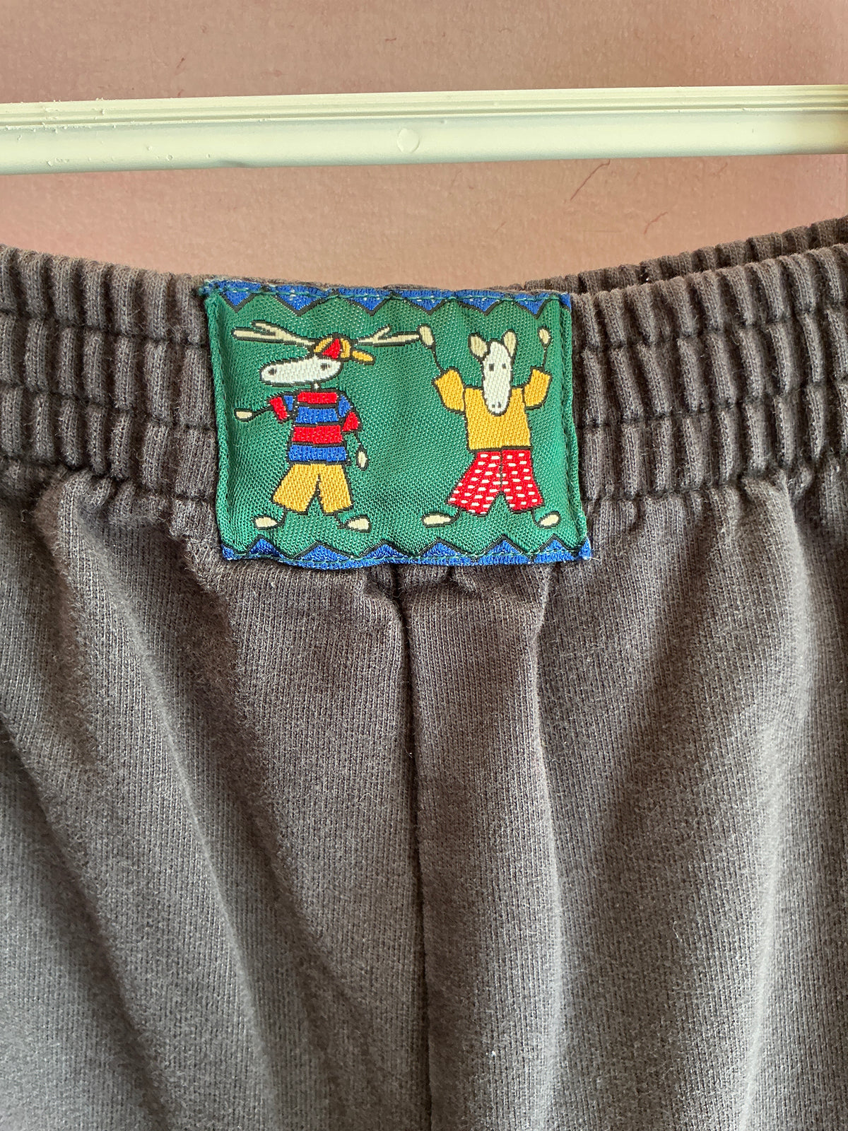 vintage gymboree 100% cotton black bright color block sweatpants / 5-6