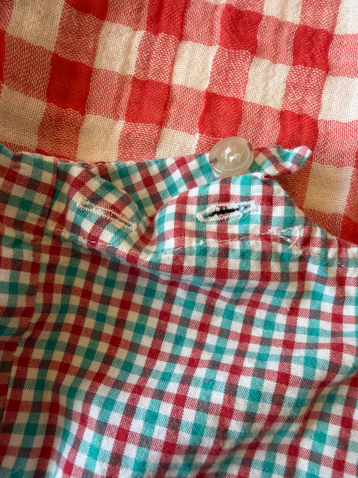 Bobo Choses Picnic Check Apple Top and Shorts Set / 3-6 months