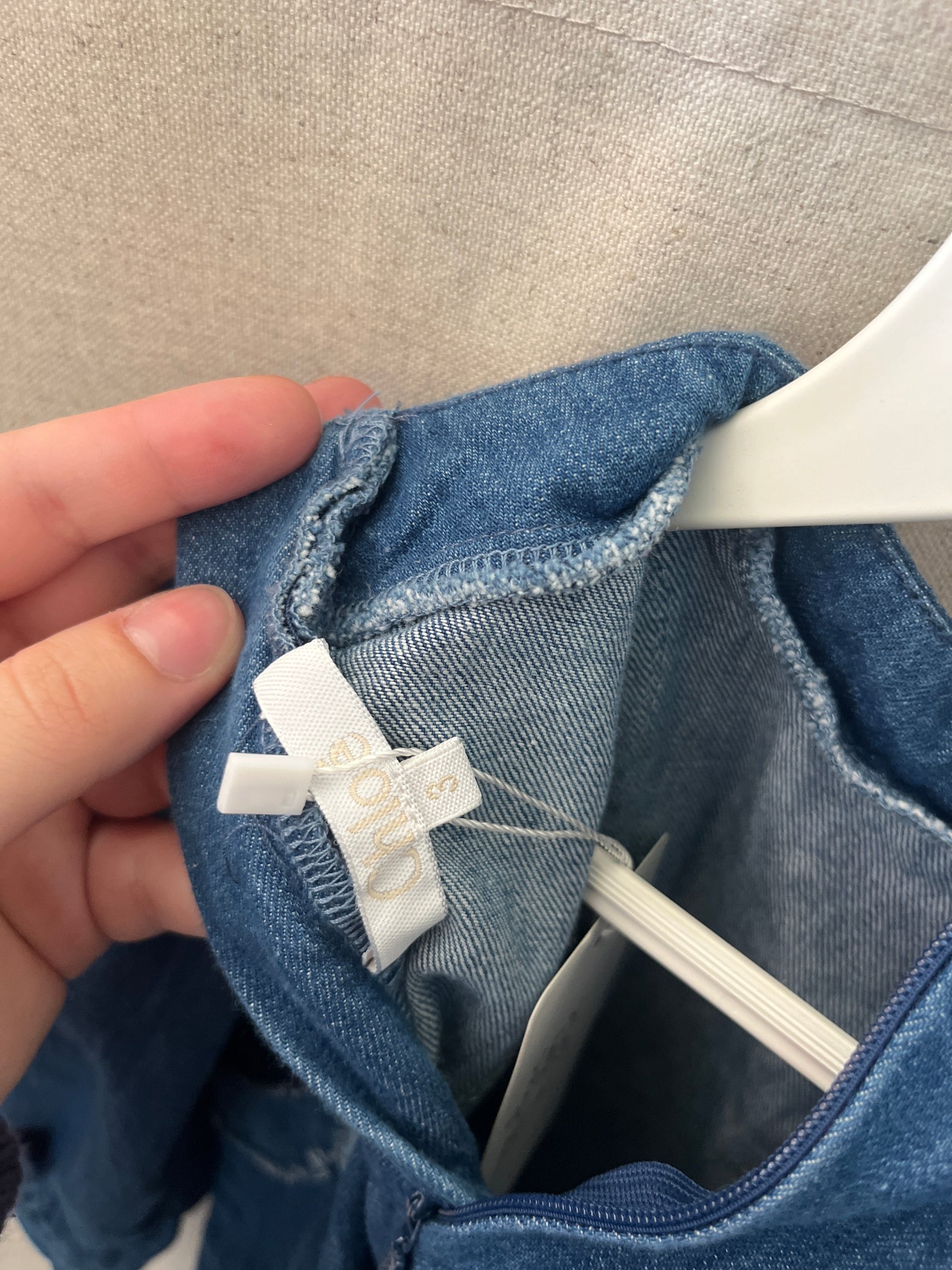 Chloe Chambray Patch Blue Dress / 3
