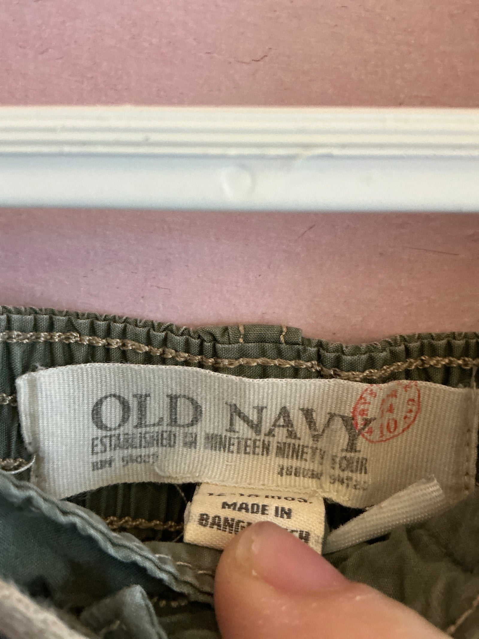 vintage Old Navy Olive Green Shorts / 12-18 months
