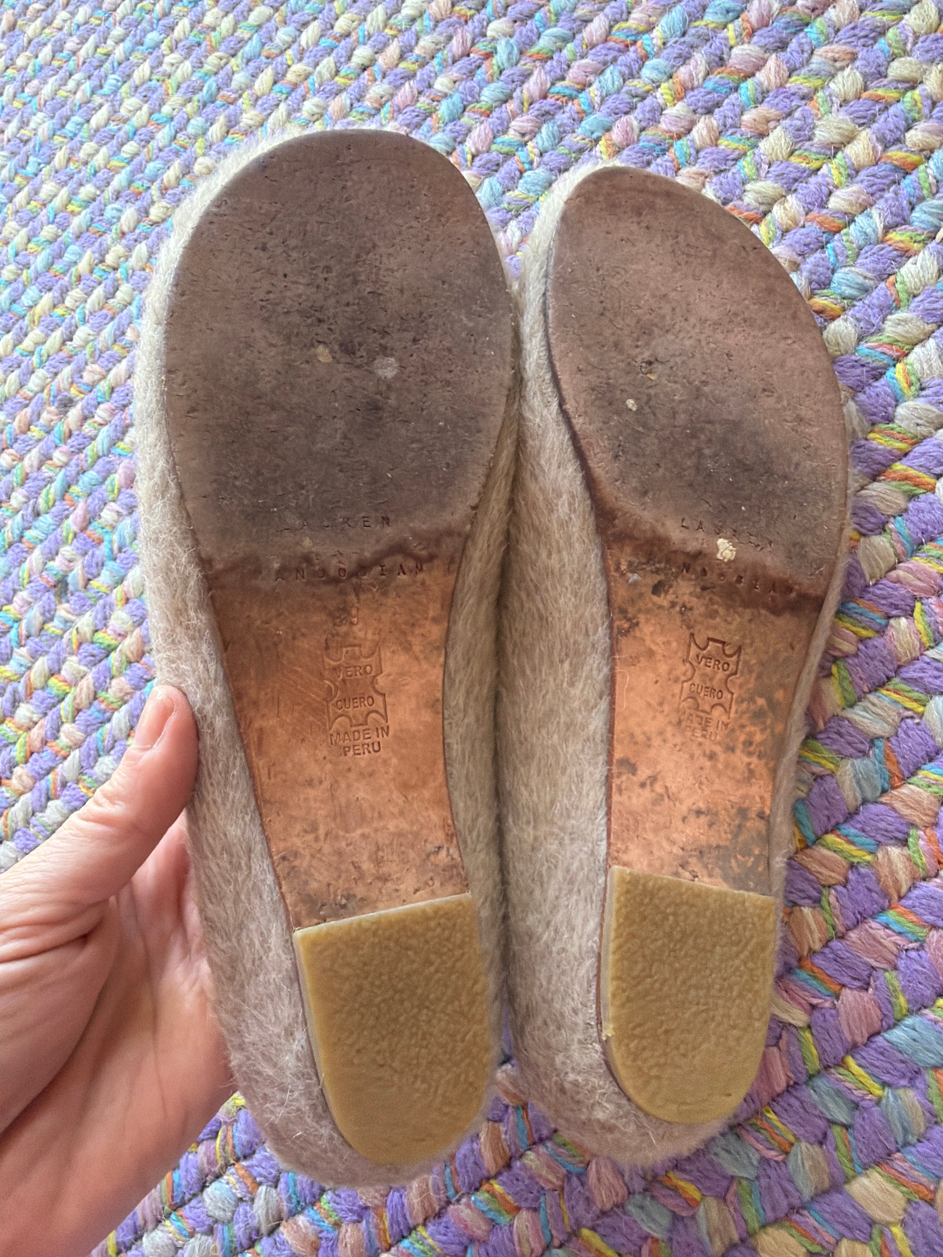 lauren manoogian wool slides shoes / Women's 39 (as is)
