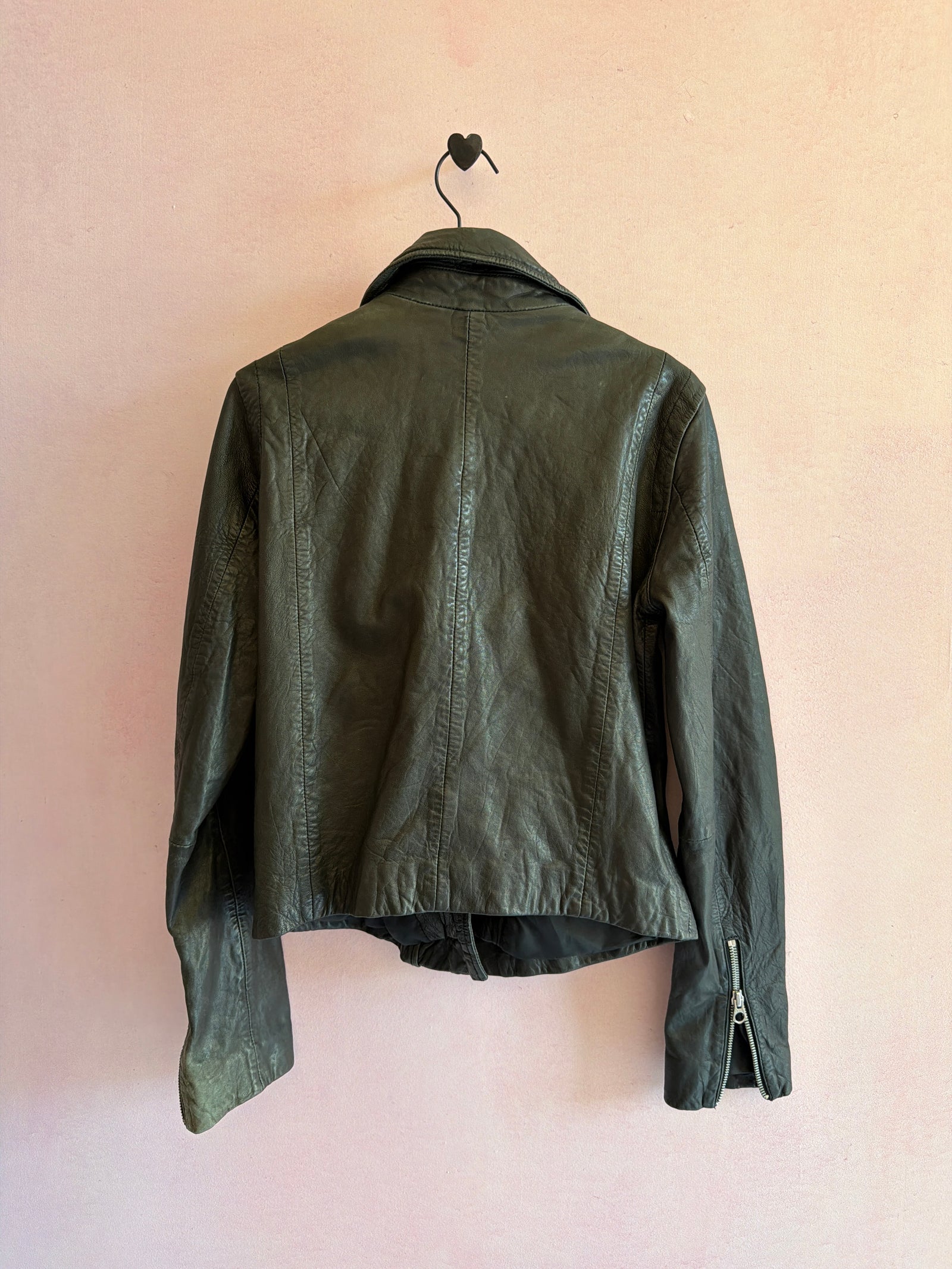 Madewell Black Leather Motorcycle Bomber Jacket / Women's Small