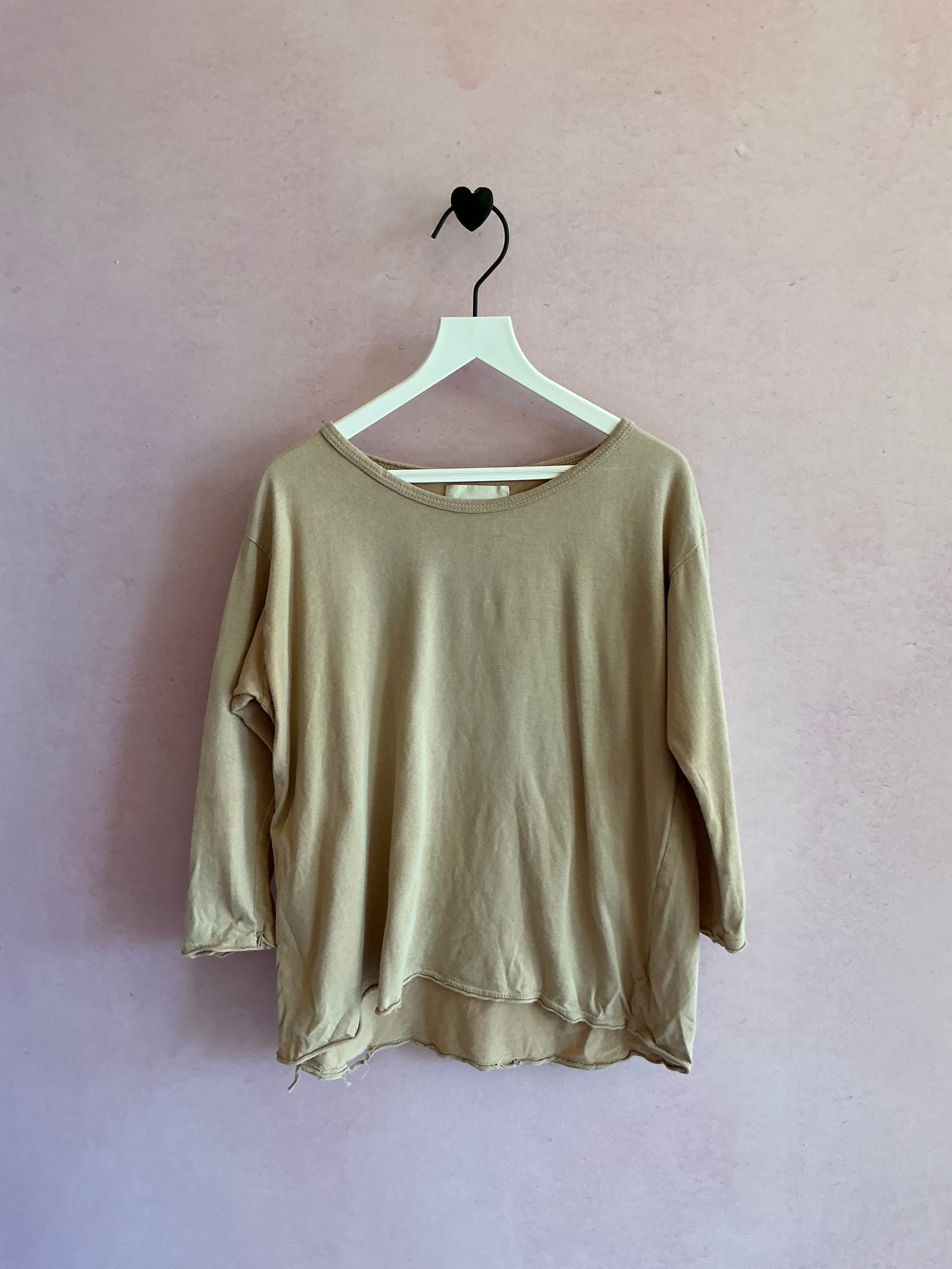 Rudy Jude LOVED Tan Long Sleeve Top / 5-6