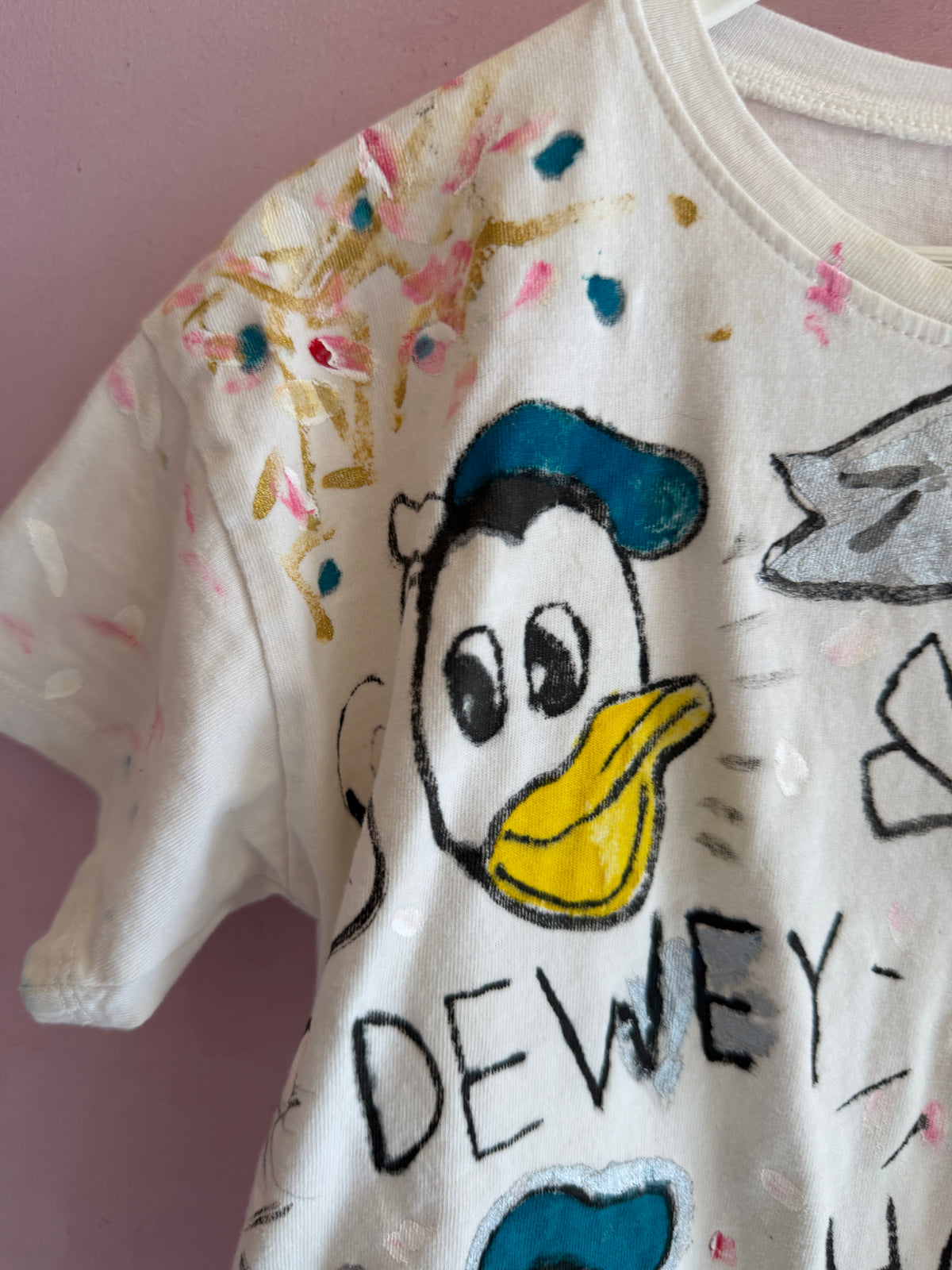 Hand-Painted Huey, Dewey & Louie OFAK T-Shirt / 2-3