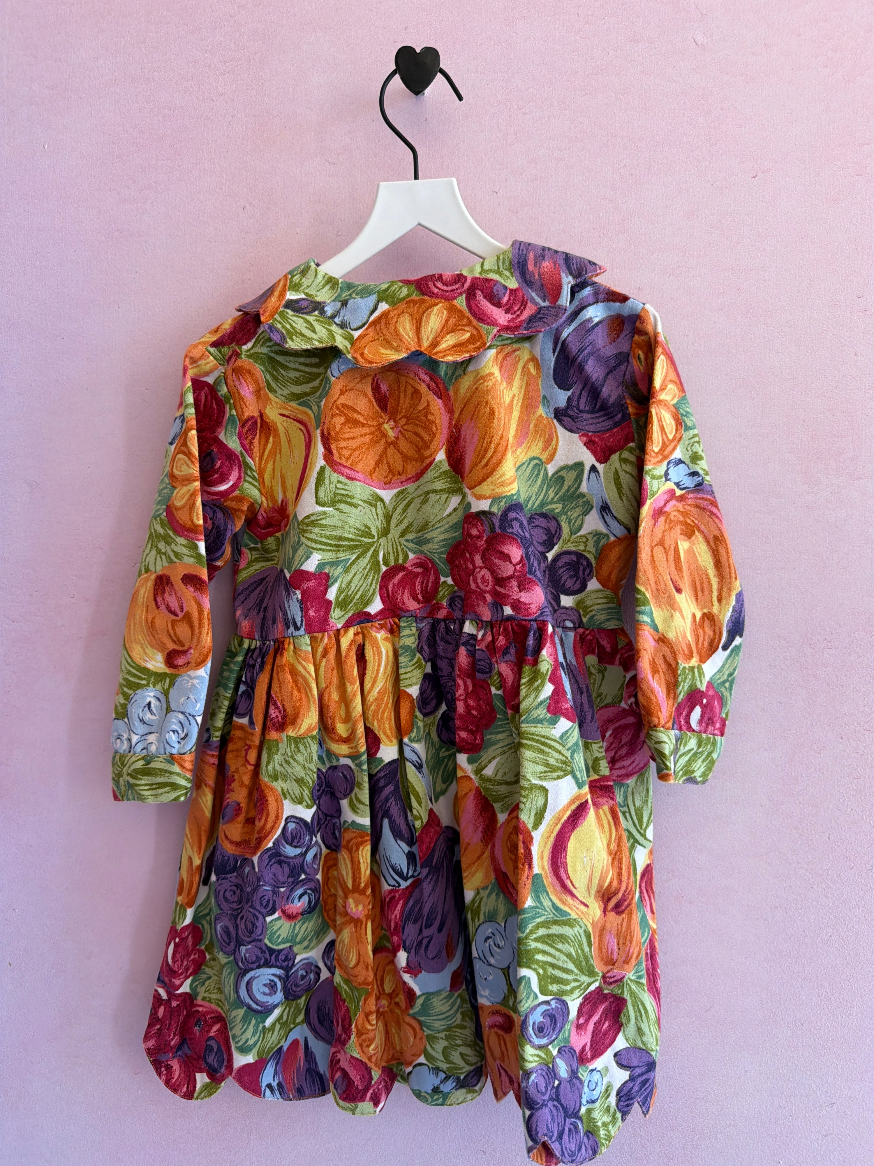 vintage Fruit Still Life Dress / 2T