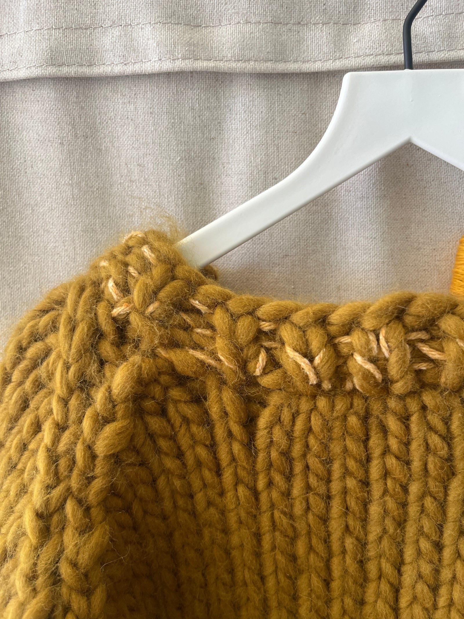 vintage Mustard Chunky Knit Sweater / 3-5 Years