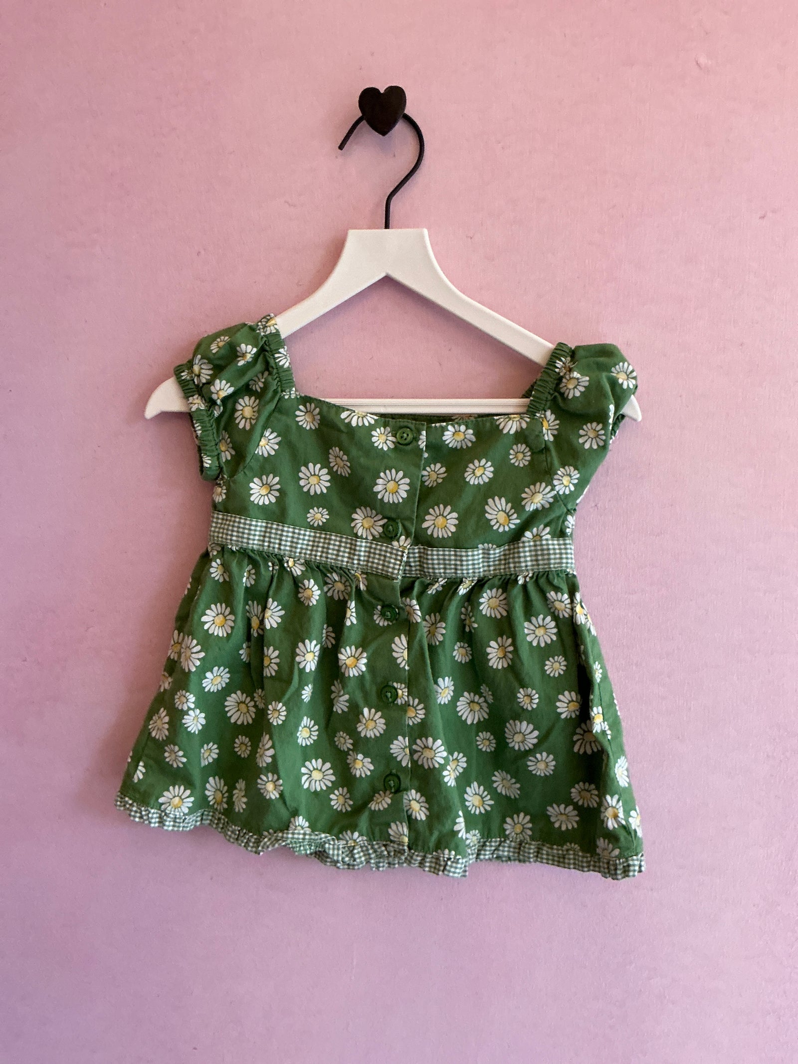 Janie and Jack Green Daisy Garden Dress / 12-18 months