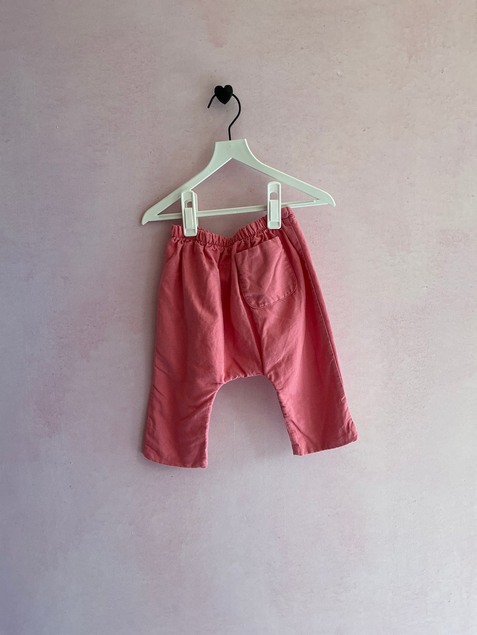 La Coqueta Rosey Pink Linen pants / 18-24 months