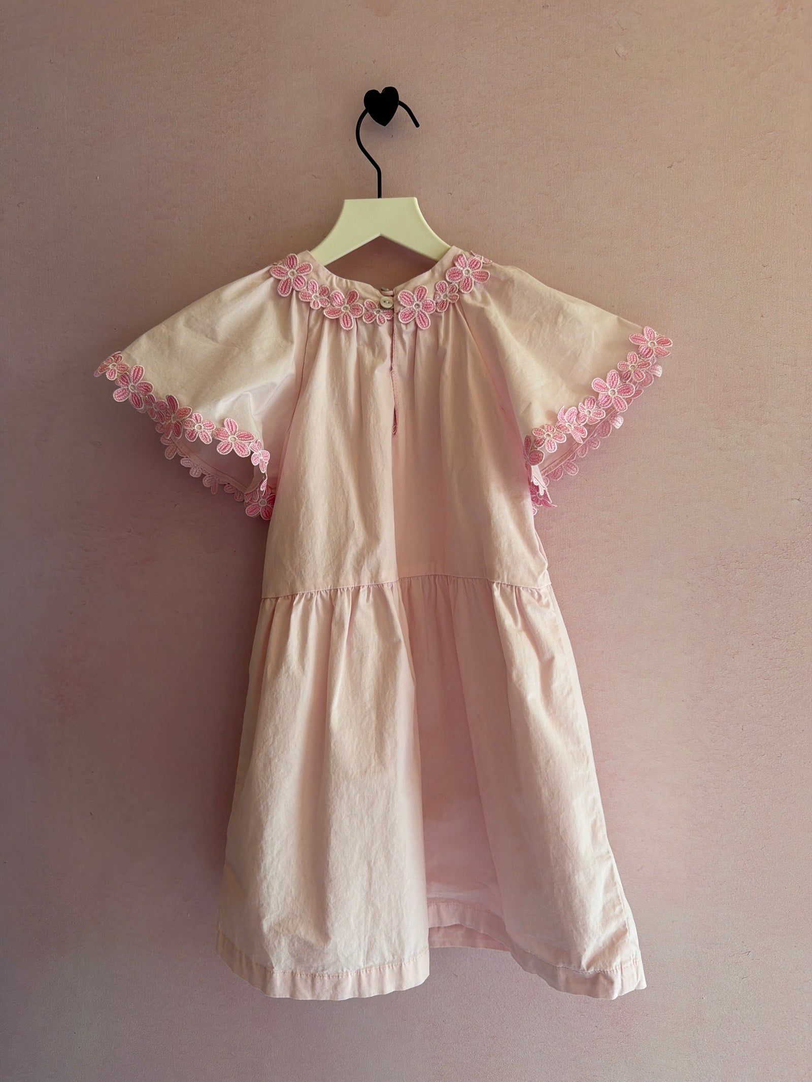 Zara Pink with Pink Floral Applique Dress / 5 years