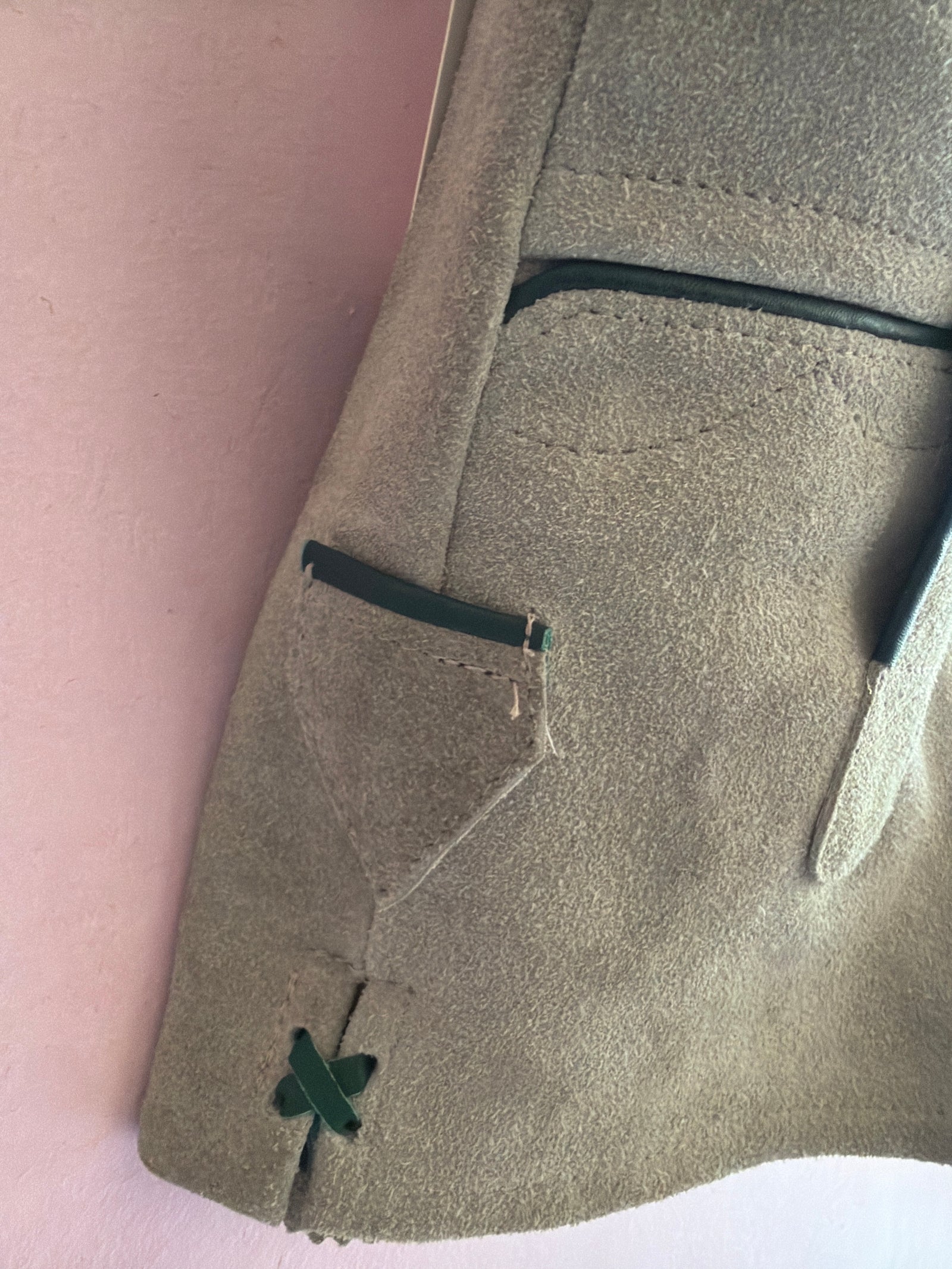 vintage Beige Lederhosen / Youth Small