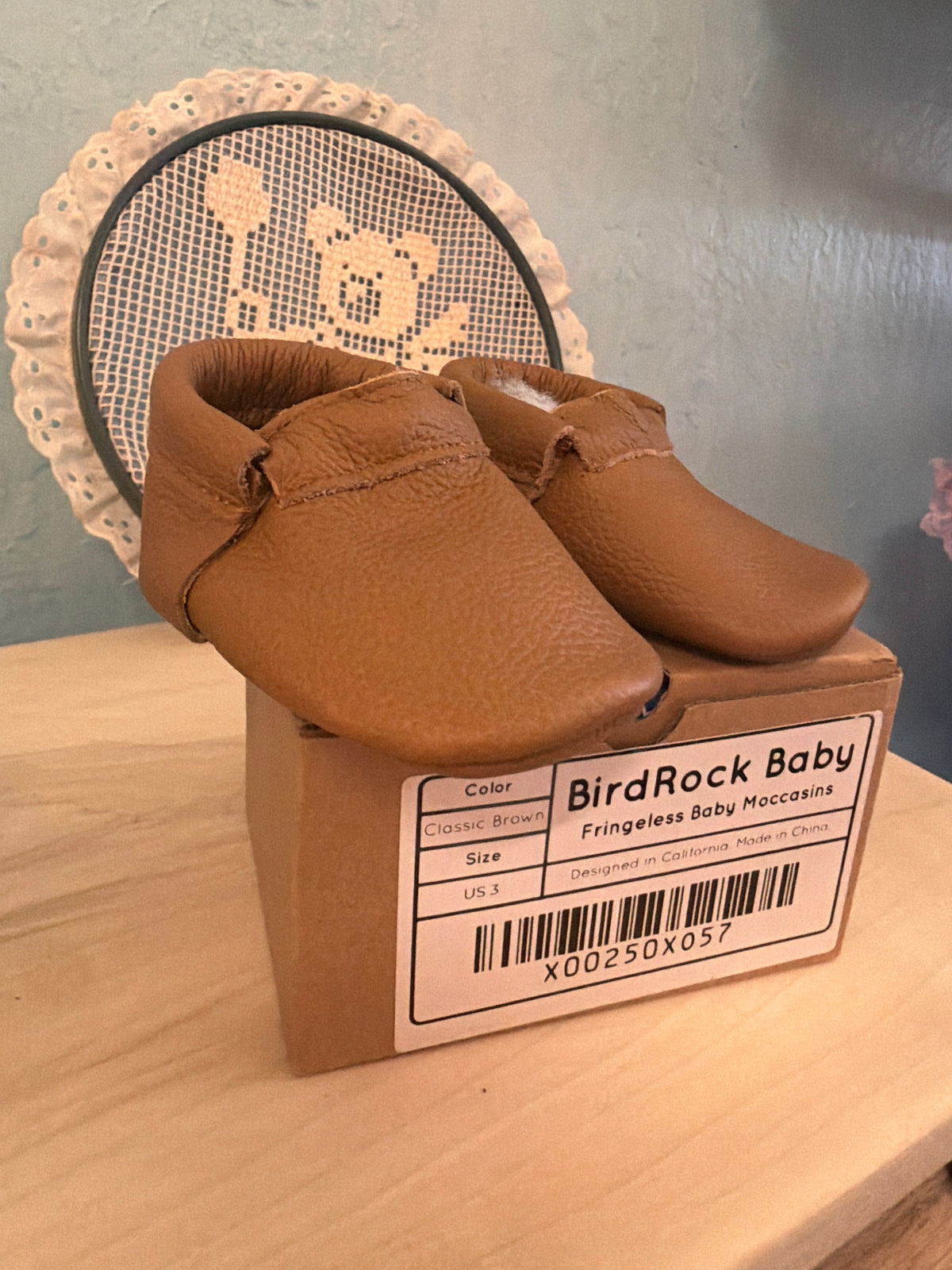 NWTs BirdRock Baby Fringeless Moccasins / 0-6 Months