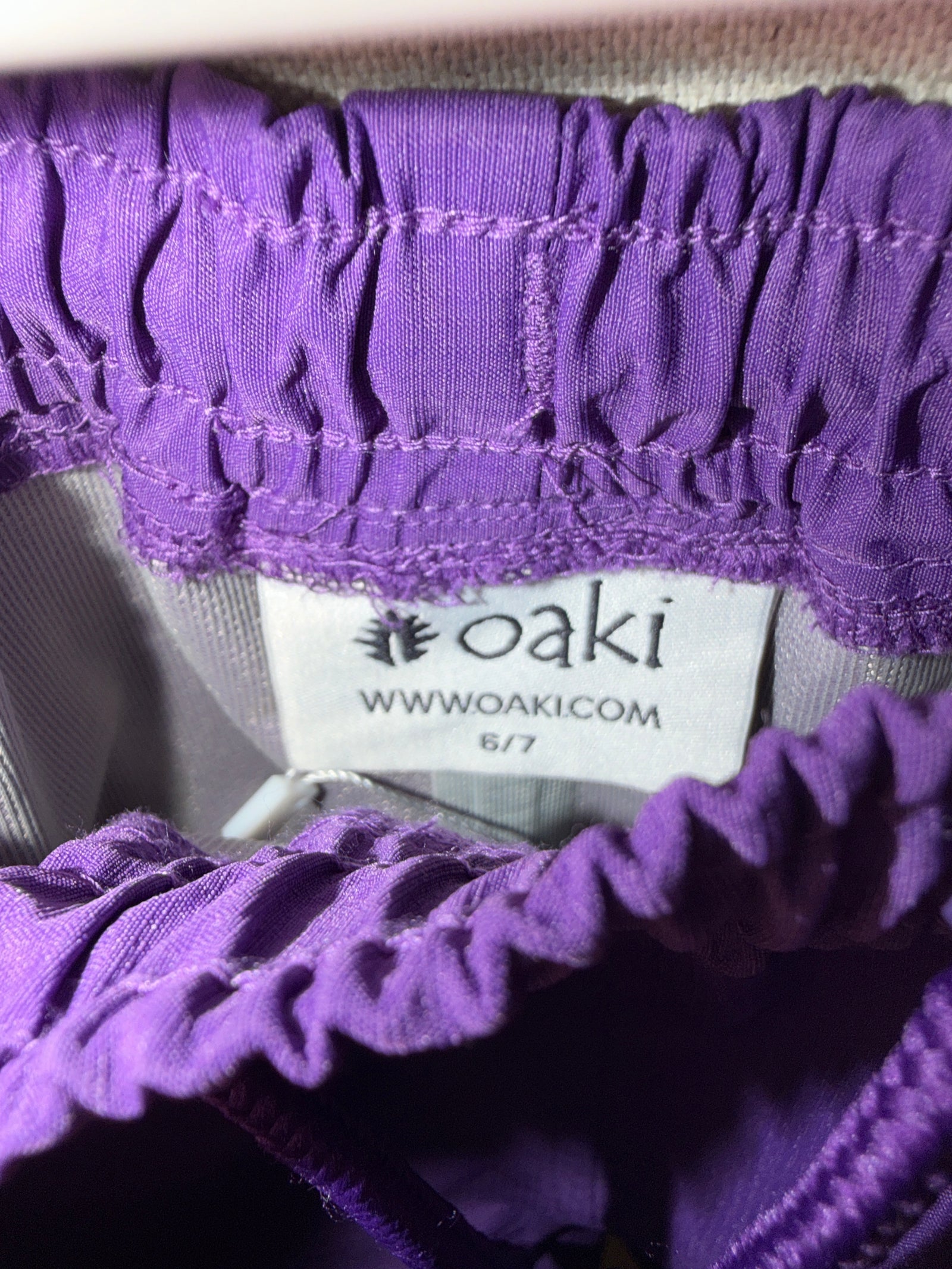 Oaki Purple Trail Rain Pants / 6-7 Years