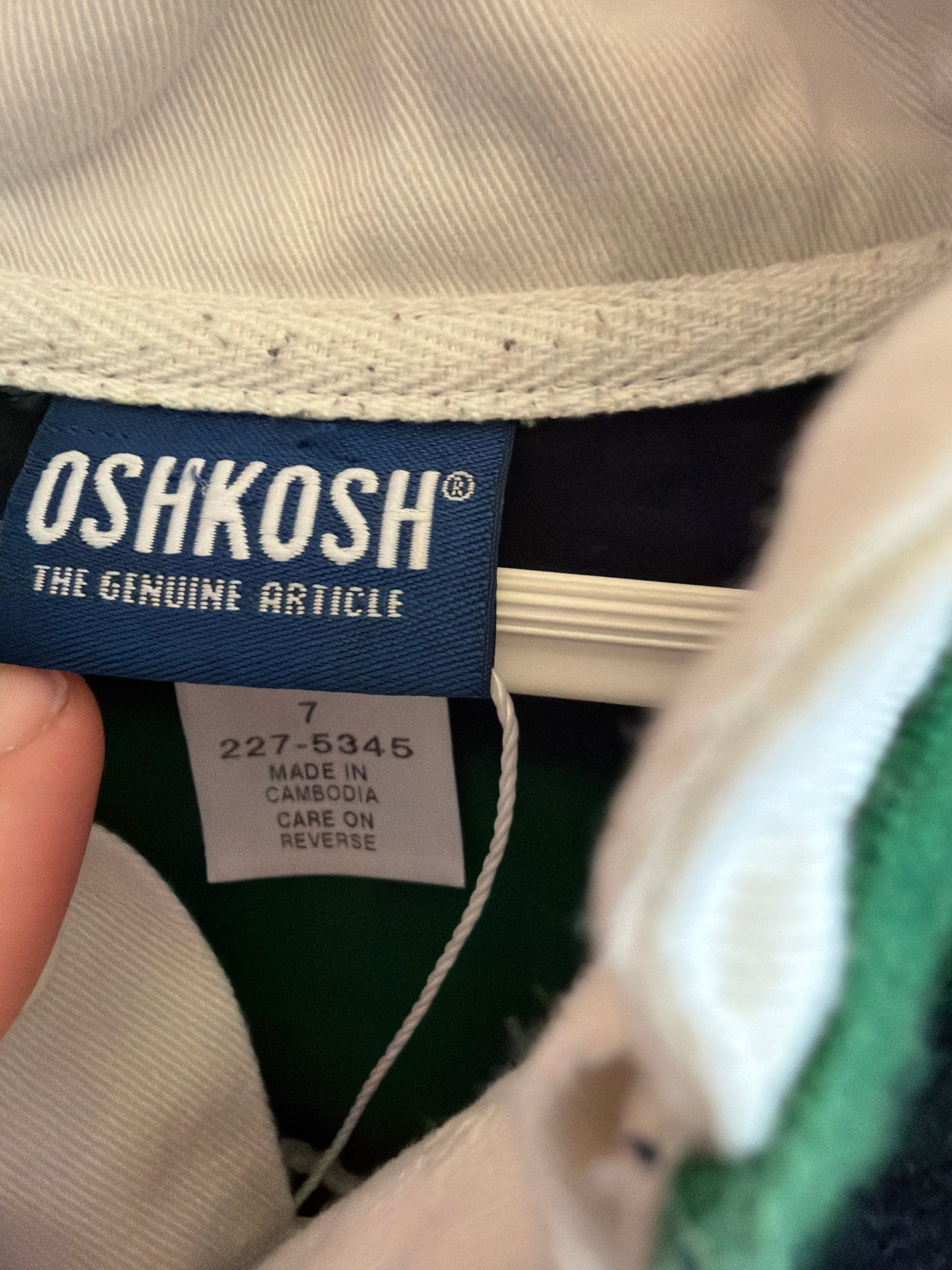 OshKosh B'gosh Navy and Green Stripe with Number 2 Polo Shirt / 7