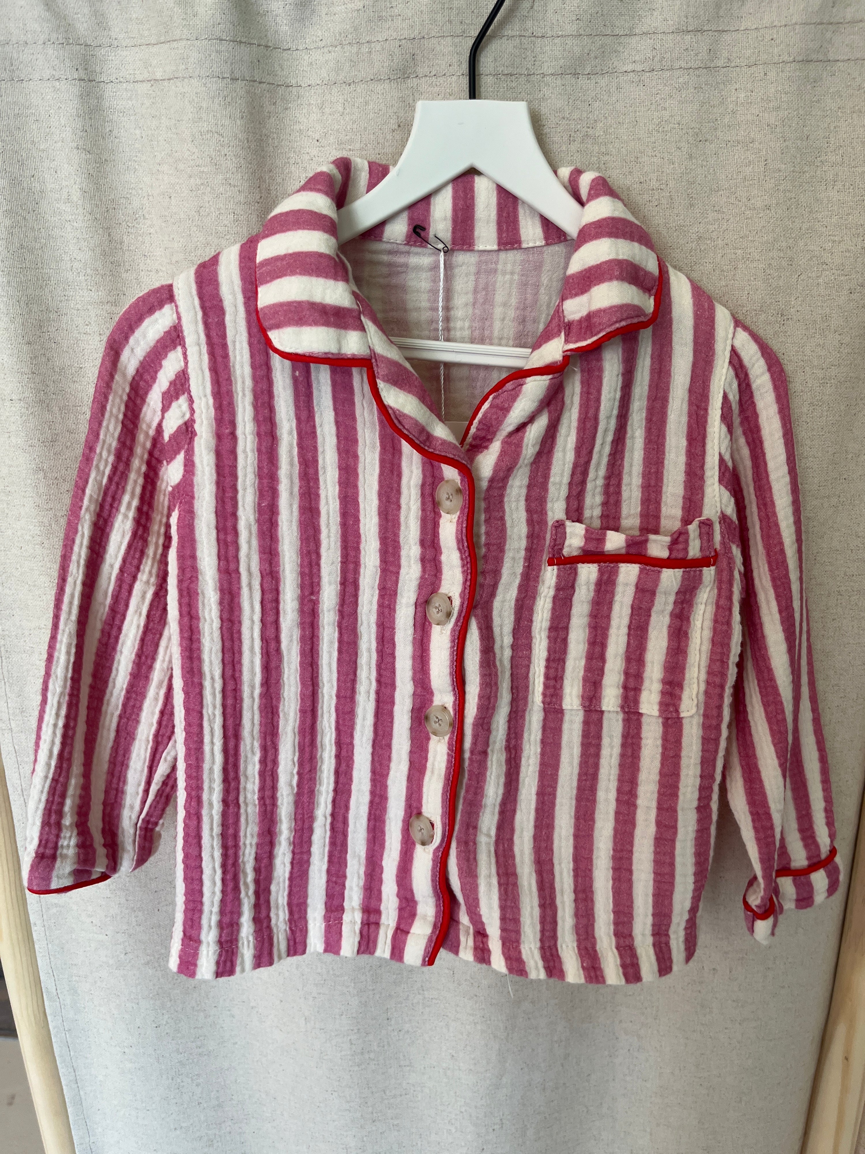 Pink and white Pajamas / 18-24 months