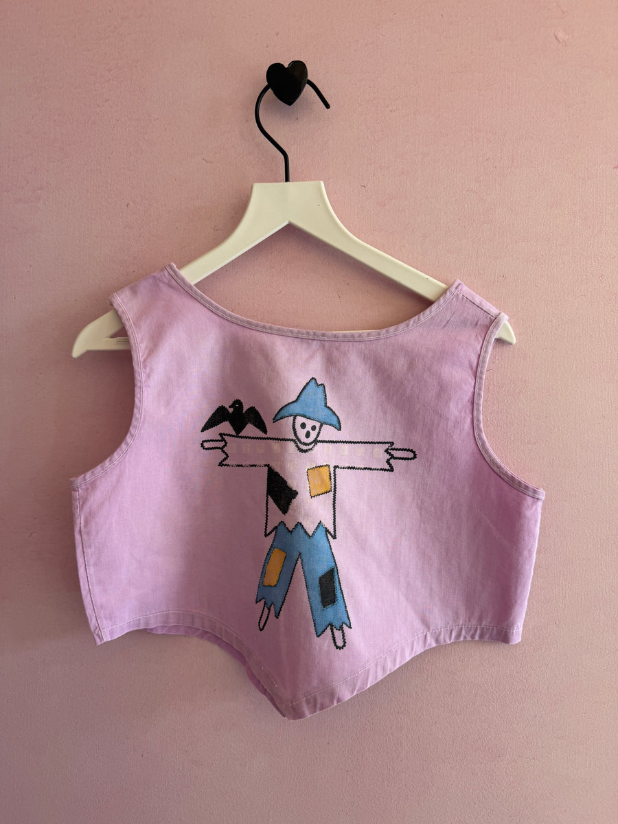 vintage homemade scarecrow top / 4-5