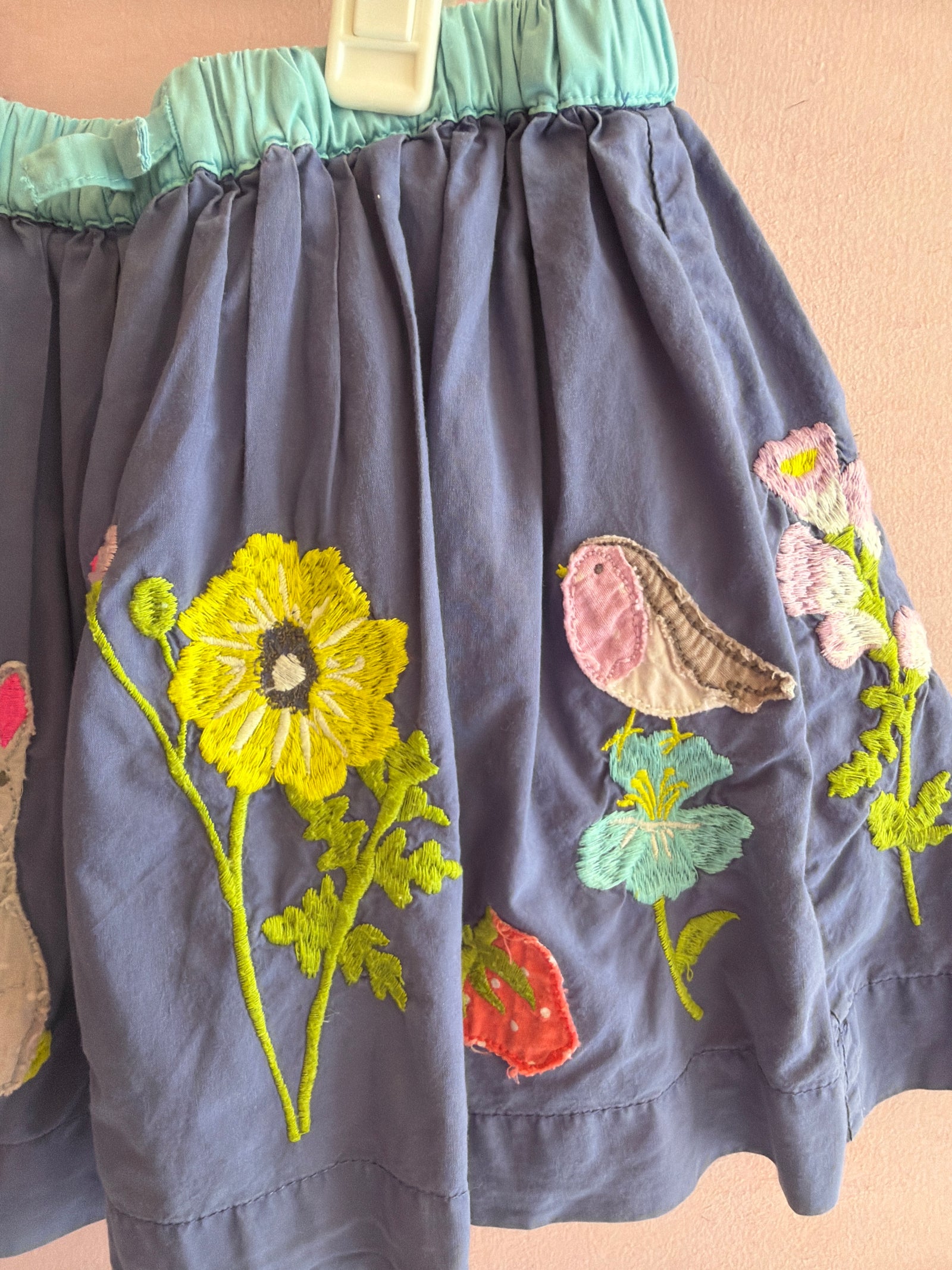 mini boden Bunny Embroidery Circle Skirt / 18-24 months