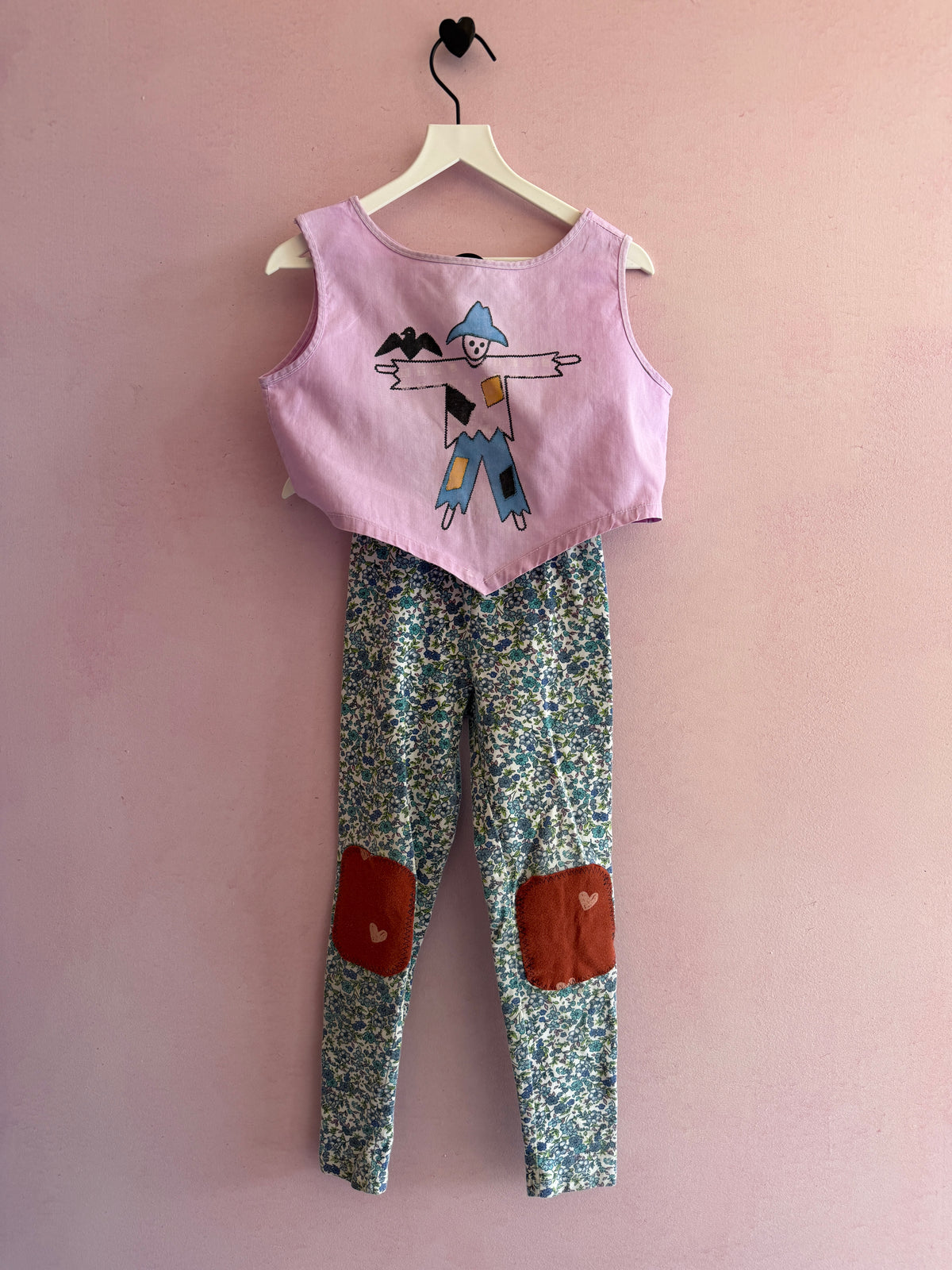 vintage homemade scarecrow top / 4-5