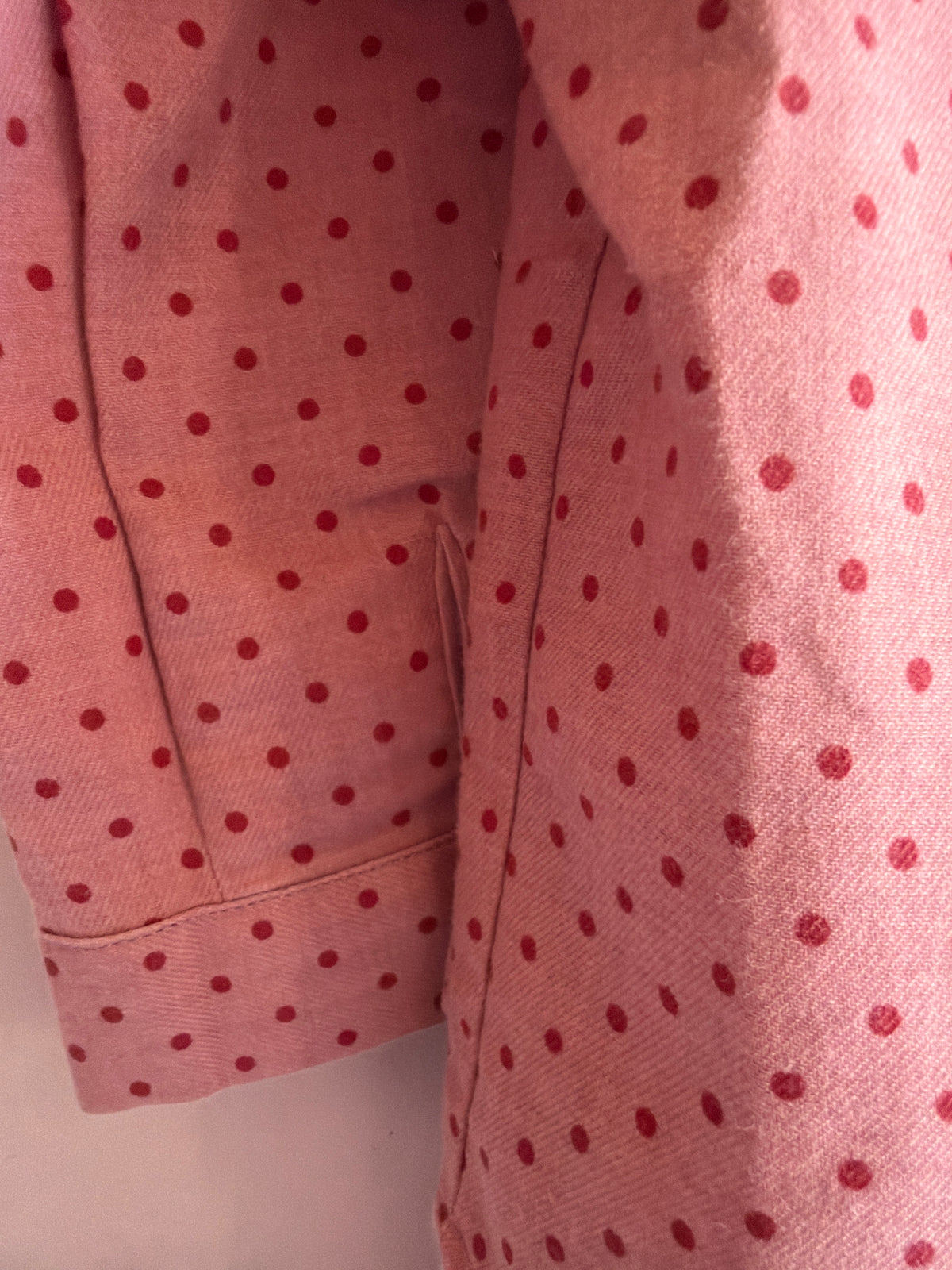 NWOTs Custom Pink Red Dot Bow Tie Collar Set / 4-5 years