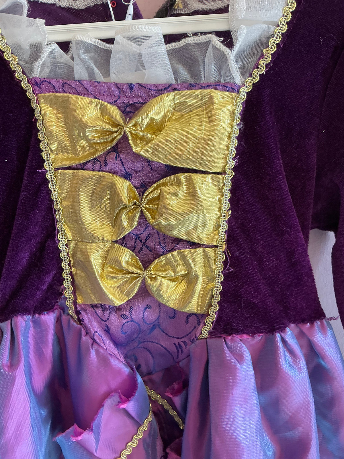 homemade Purple and Gold Princess Dress Up Costume / 3-4T