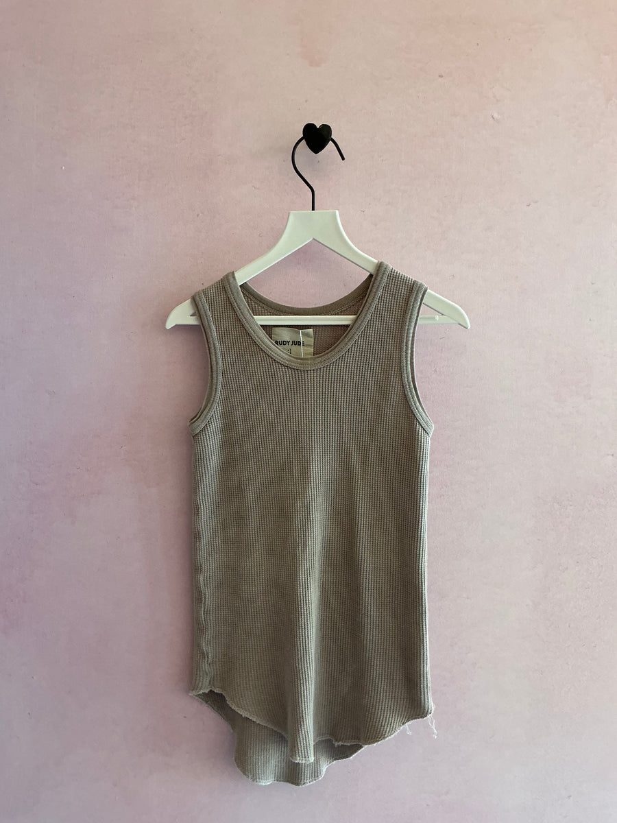 Rudy Jude Taupe Thermal Waffle Tank / Youth Medium