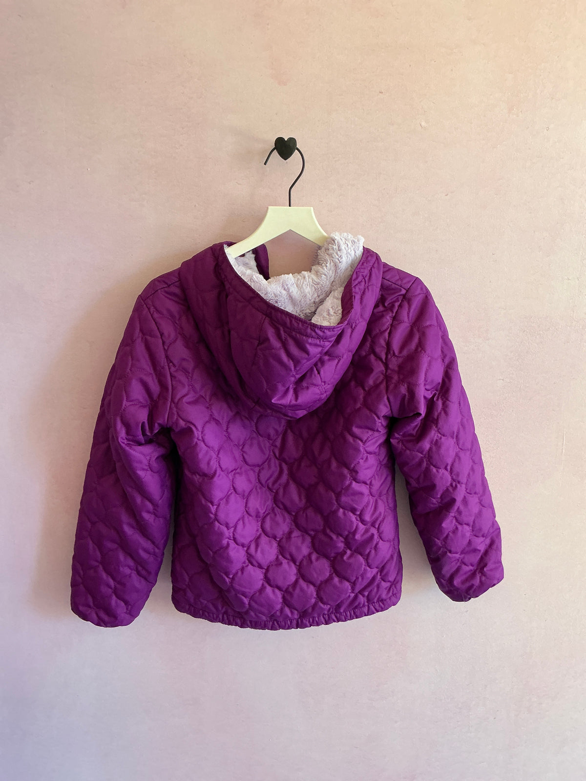 Columbia Quilted Purple Lined Hooded Puffer / 7-8 Years