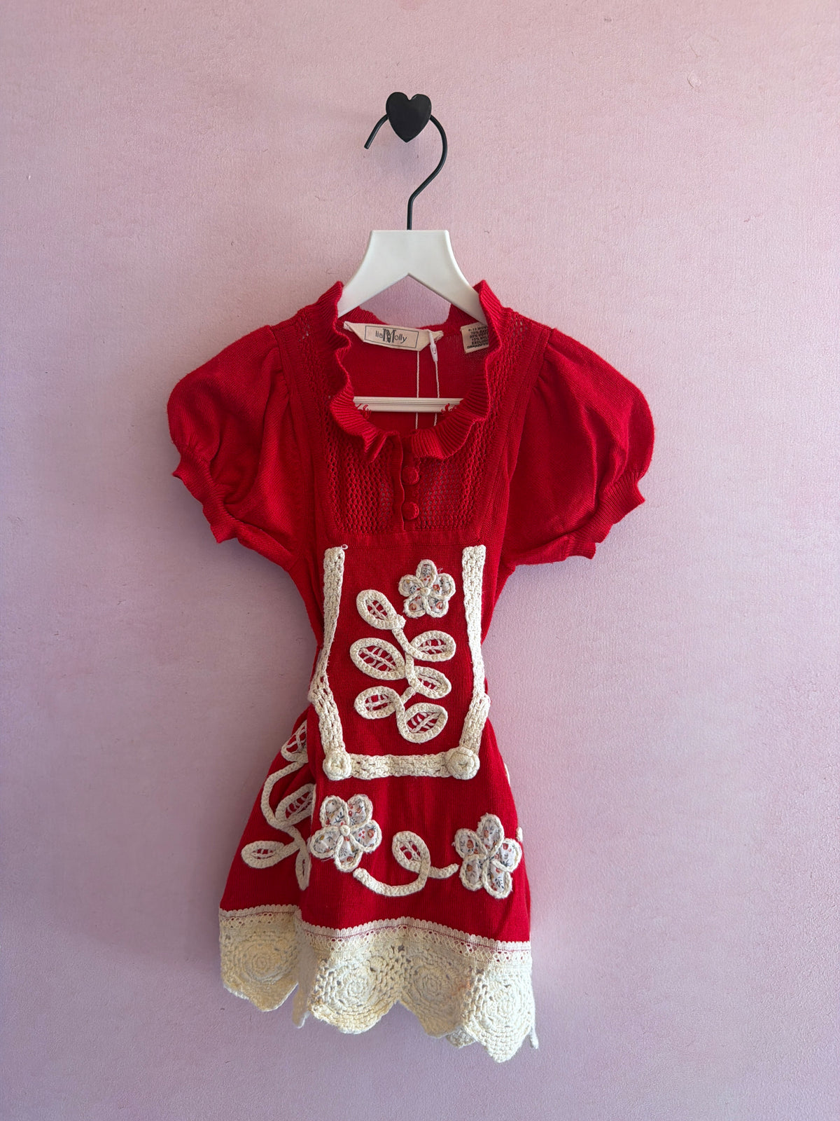 Lia Molly Crochet Detail Dress / 6-12 months