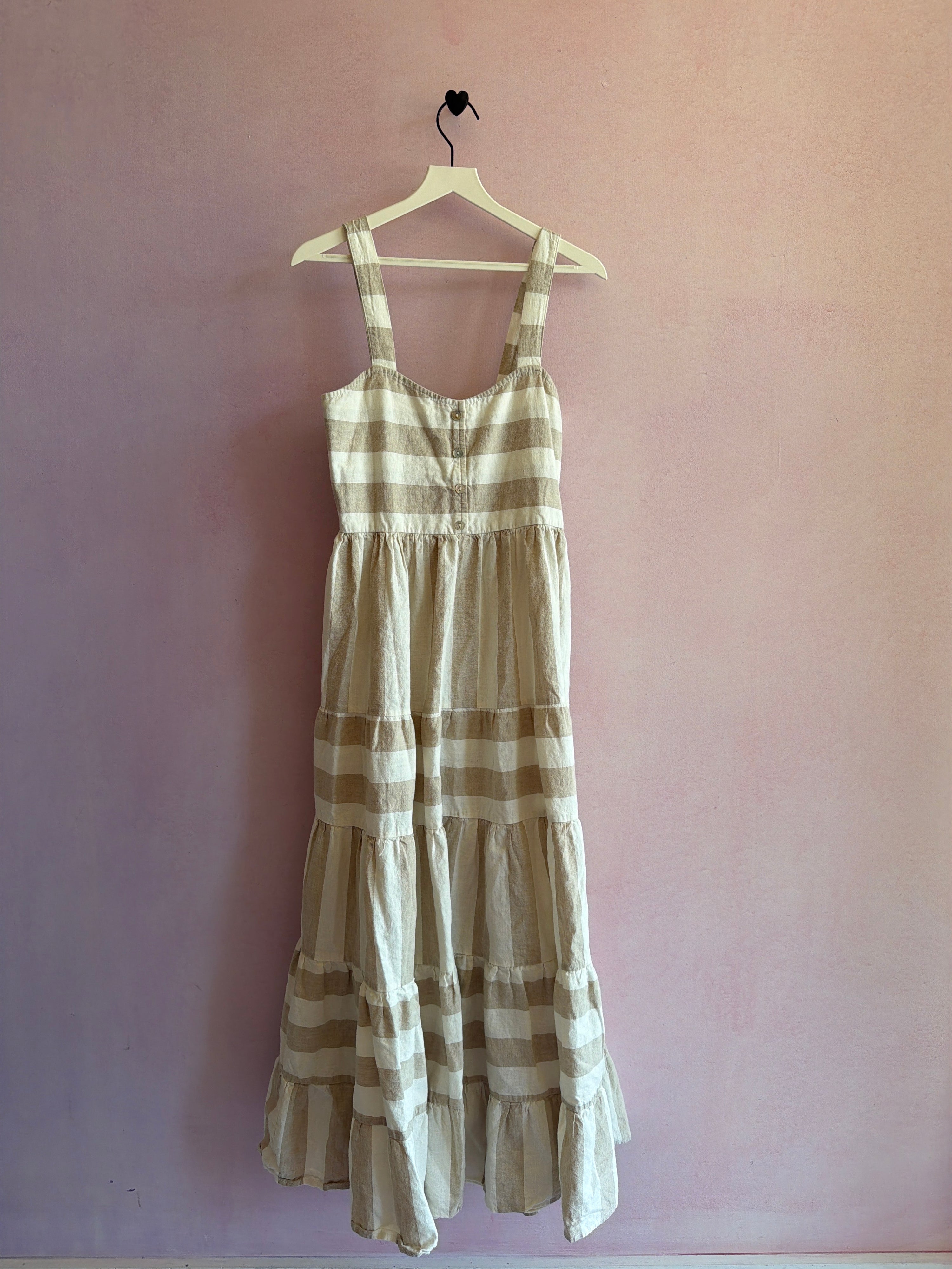 mister zimi linen cotton Stripe Dress / Women's 6