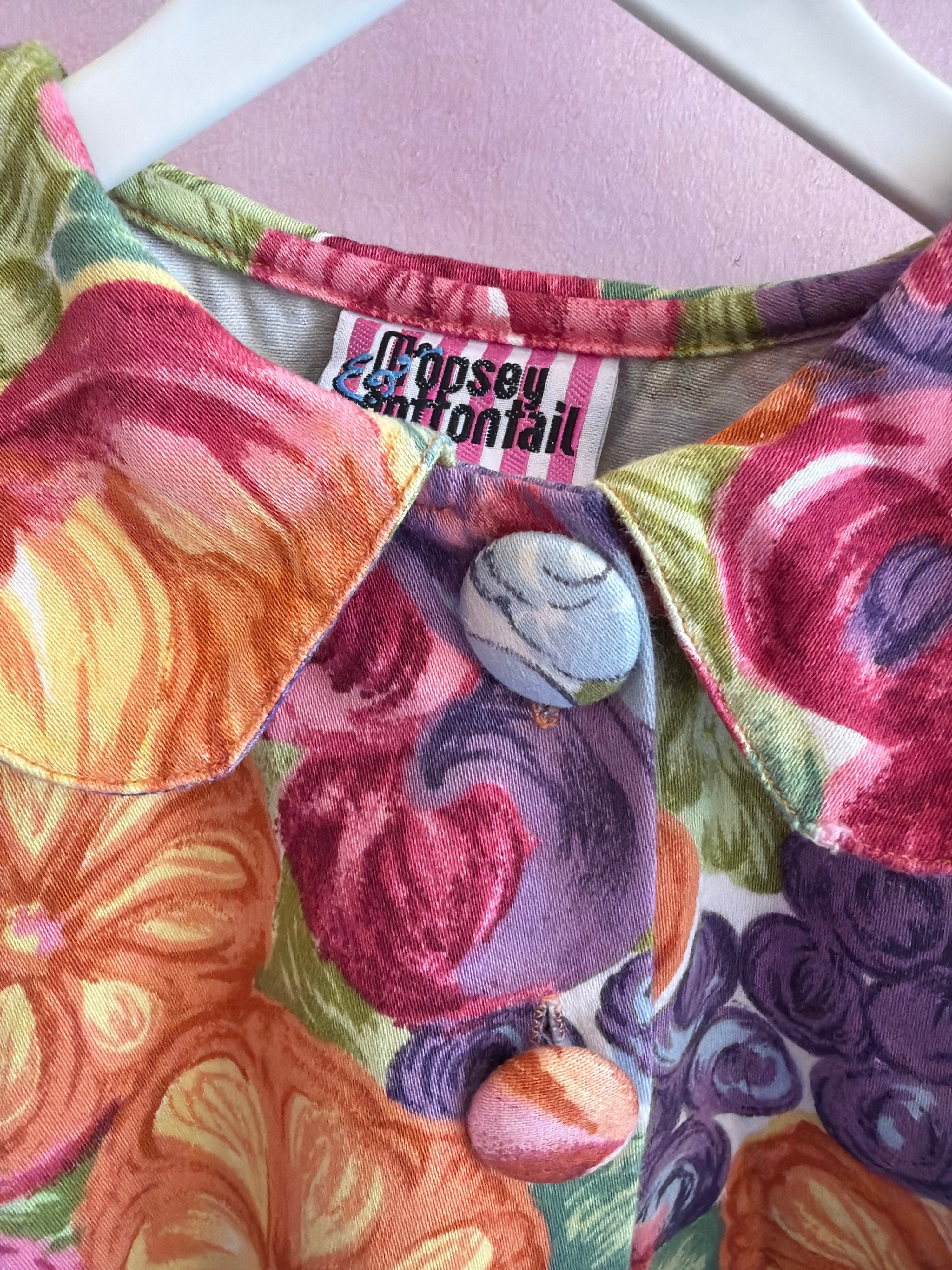 vintage Fruit Still Life Dress / 2T