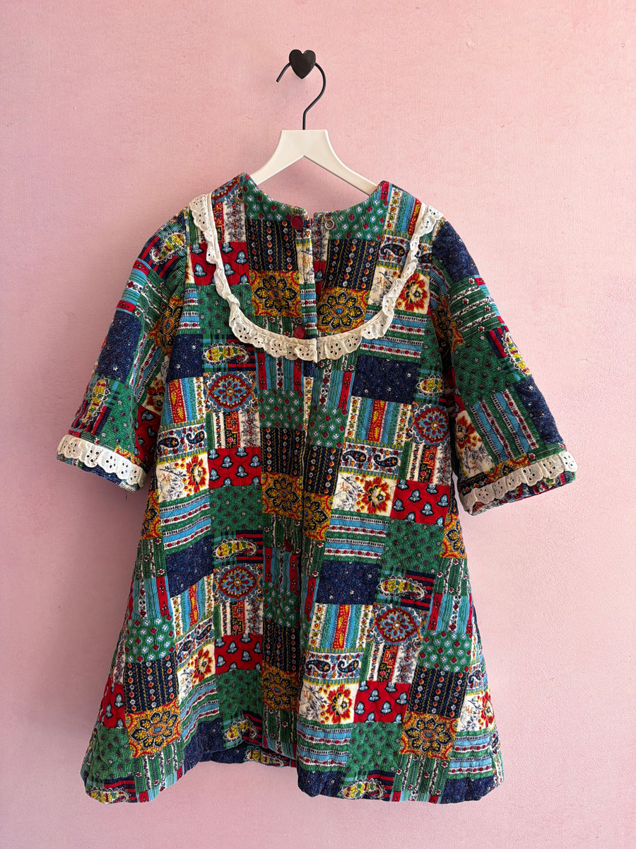 vintage homemade Quilted Snap Dress / 4